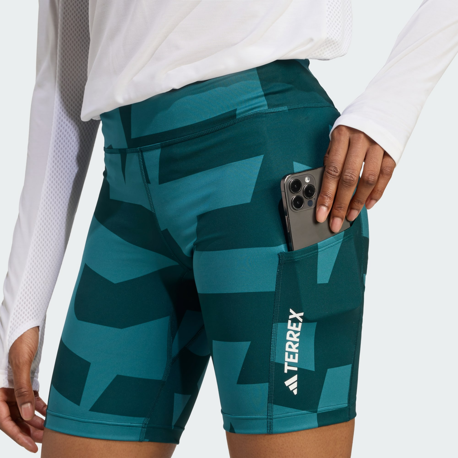 ADIDAS, Adidas Terrex Multi 8-inch Printed Tight Shorts