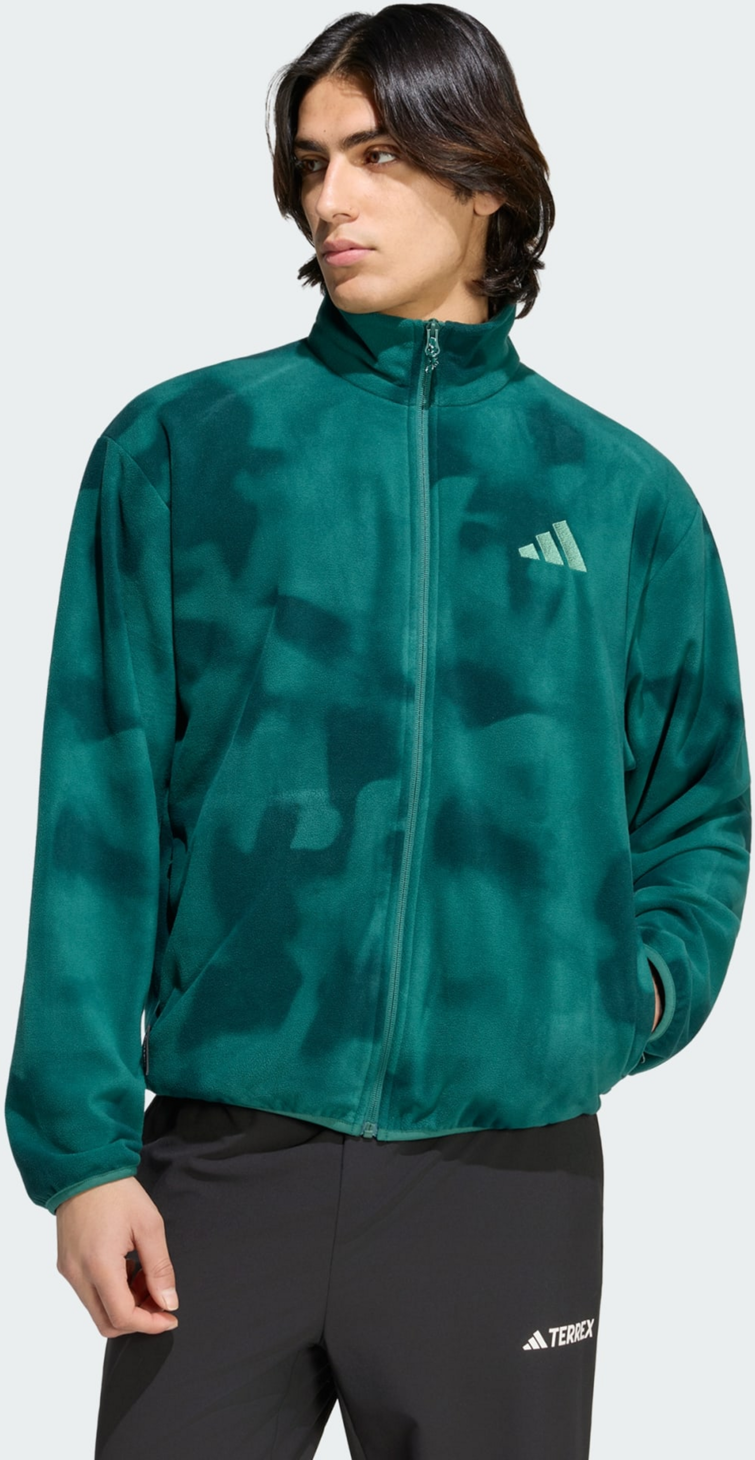 ADIDAS, Adidas Terrex Multi Climawarm Fleecejacka Med Hel Dragkedja
