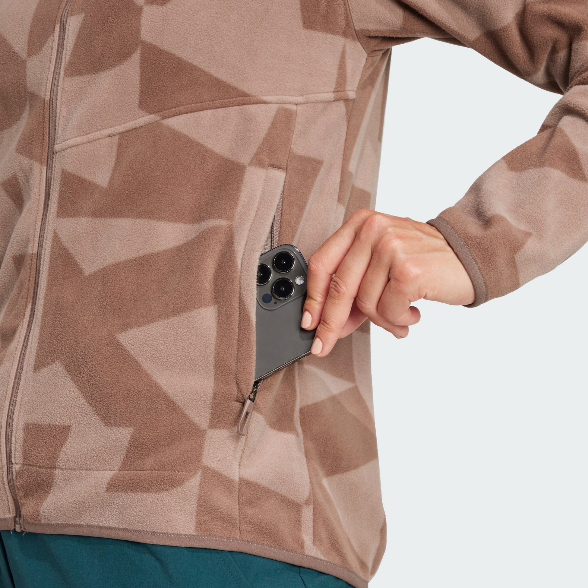 ADIDAS, Adidas Terrex Multi Printed Full-zip Fleece Jacka