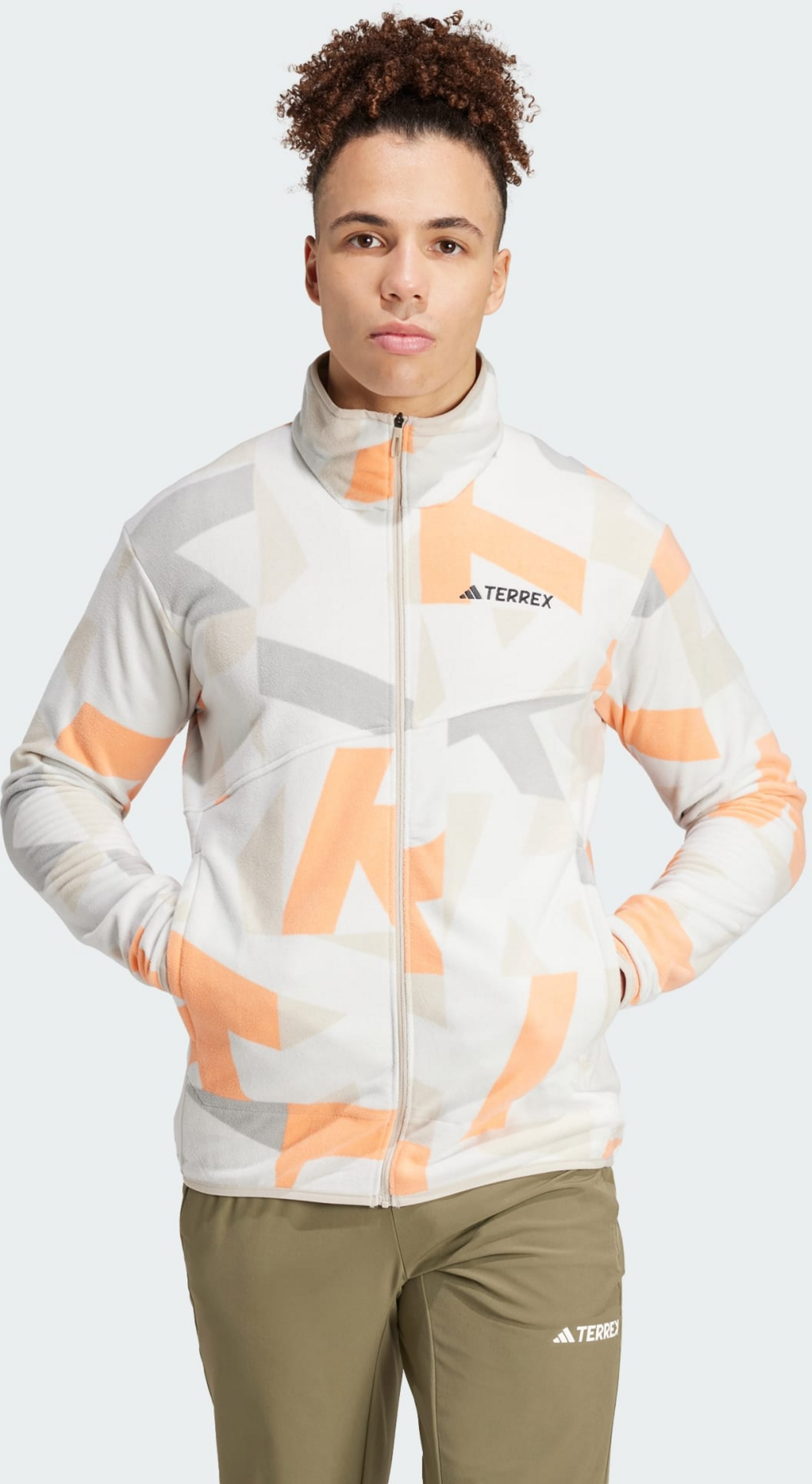 ADIDAS, Adidas Terrex Multi Printed Full-zip Fleece Jacka