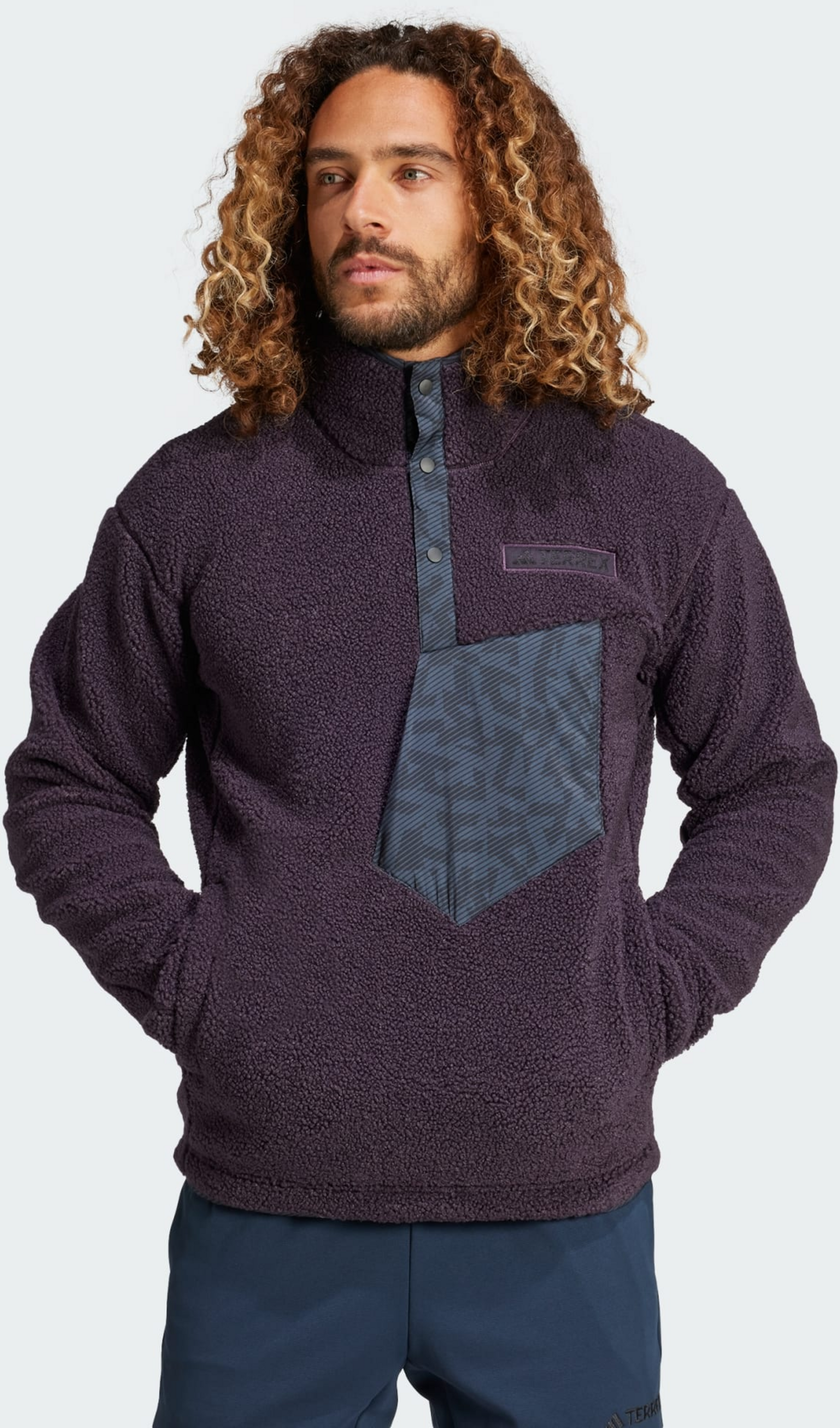 ADIDAS, Adidas Terrex Xploric High Pile Fleece Pullover Sweatshirt