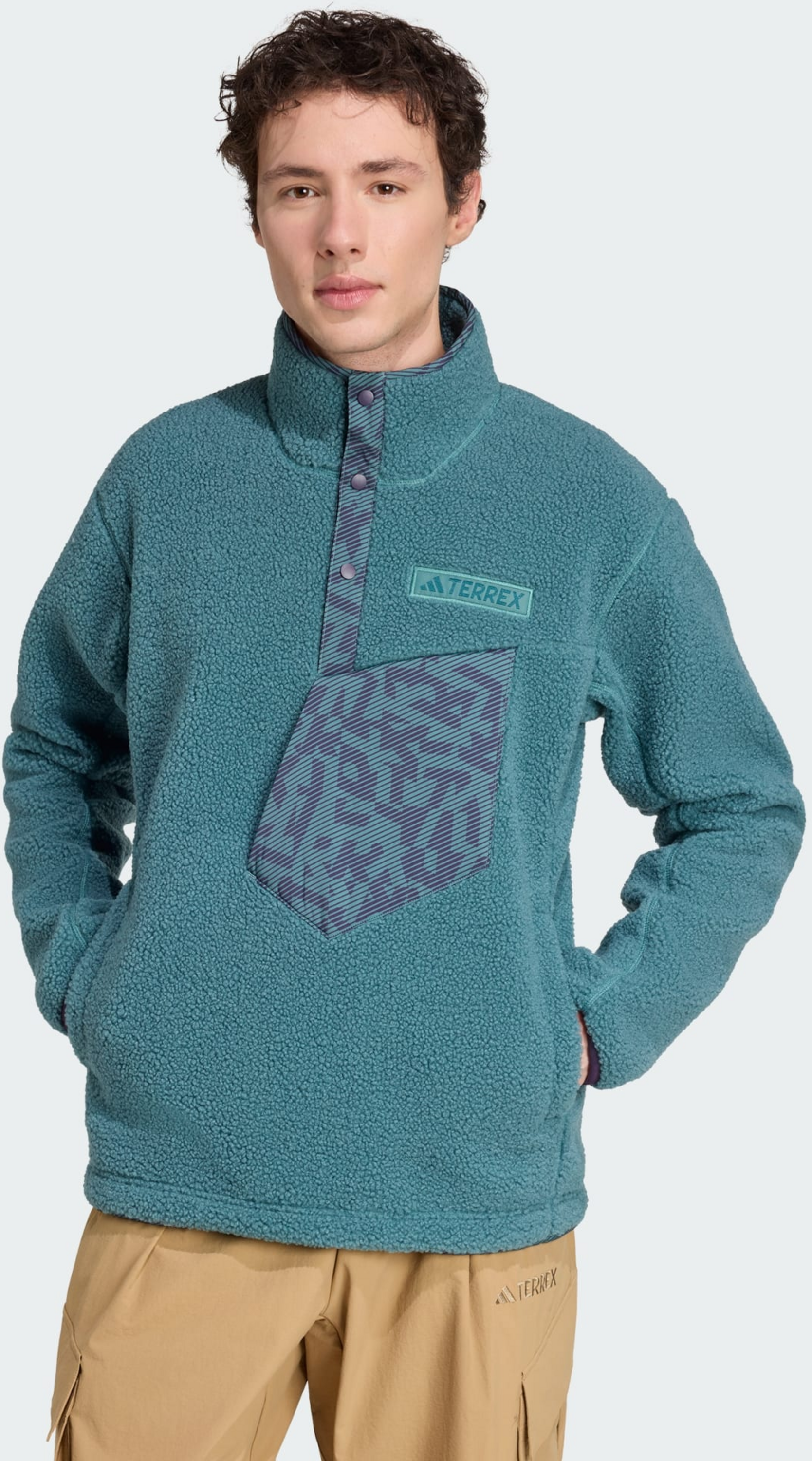 ADIDAS, Adidas Terrex Xploric High Pile Fleece Pullover Sweatshirt