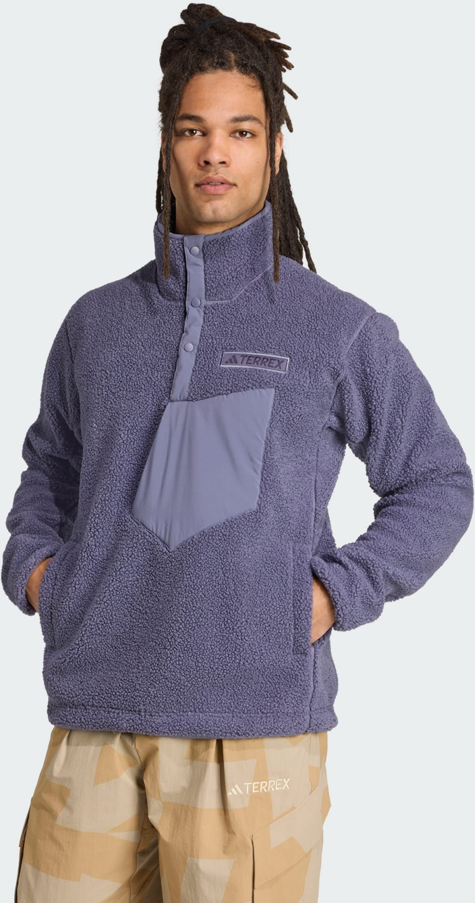ADIDAS, Adidas Terrex Xploric High Pile Fleece Pullover Sweatshirt