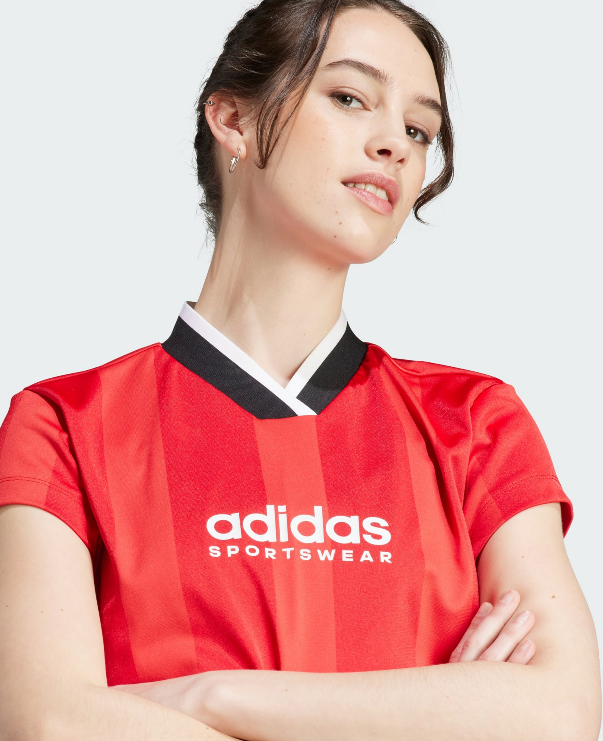 ADIDAS, Adidas Tiro Colorblock Crop T-shirt