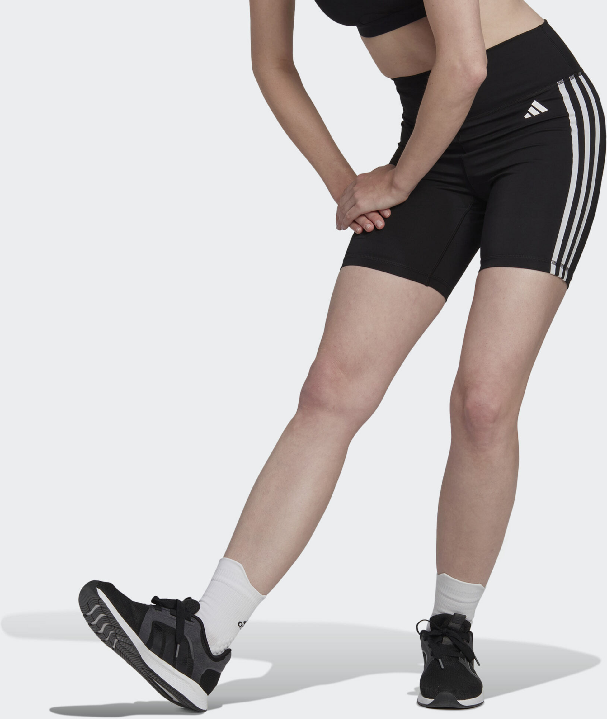 ADIDAS, Adidas Training Essentials 3-stripes High-waisted Short Leggings