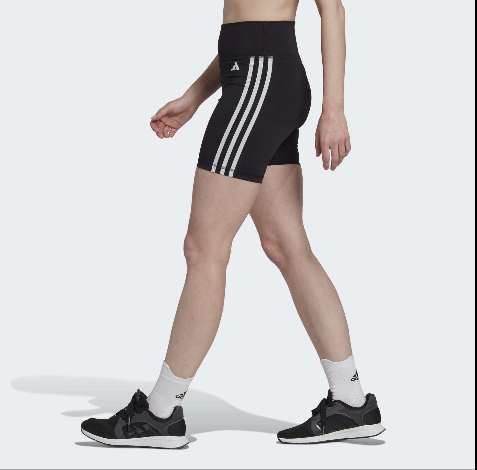 ADIDAS, Adidas Training Essentials 3-stripes High-waisted Short Leggings