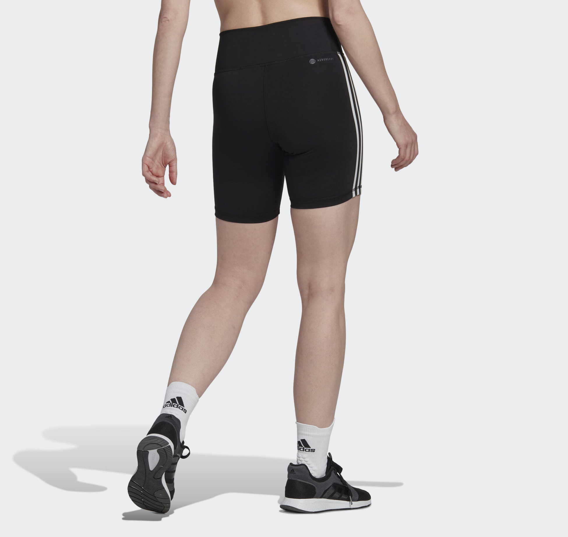 ADIDAS, Adidas Training Essentials 3-stripes High-waisted Short Leggings