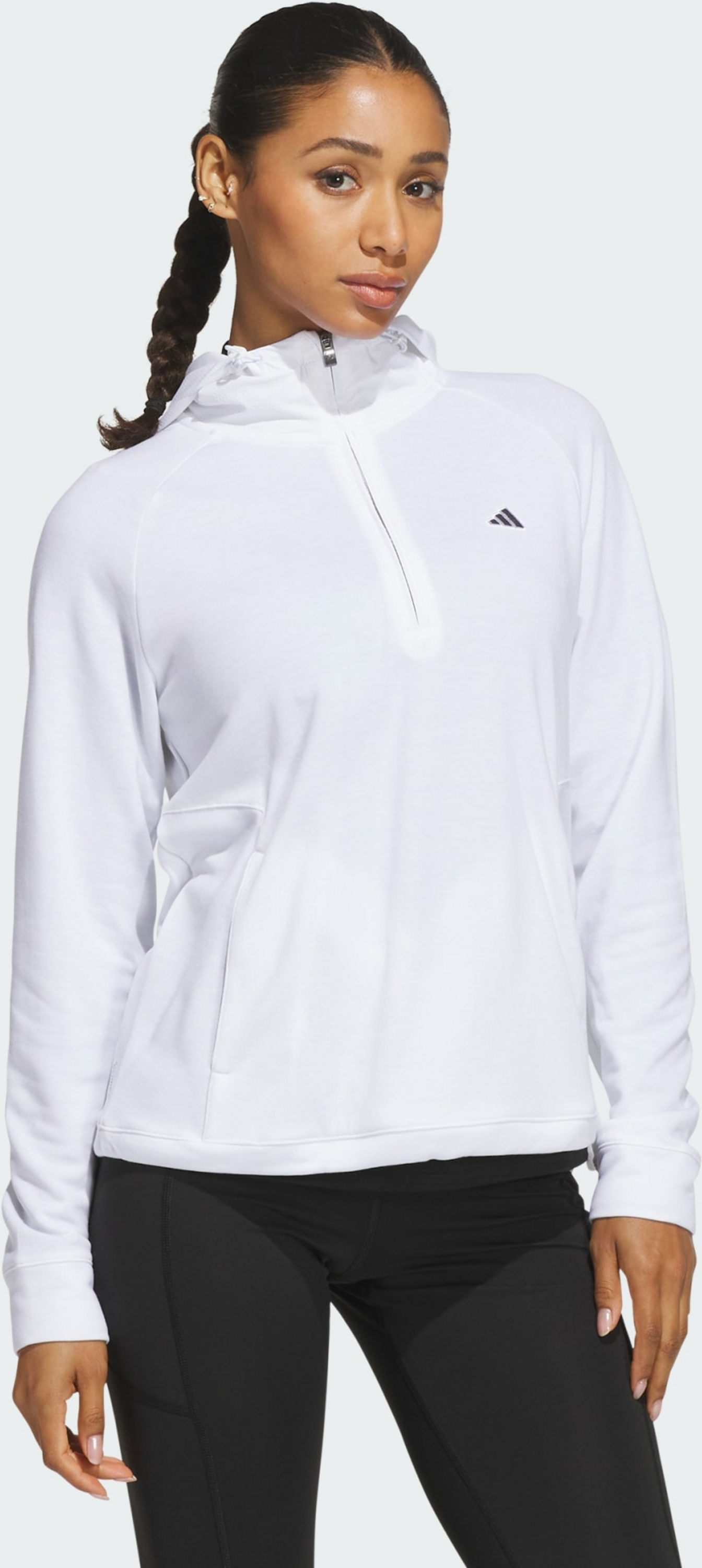 ADIDAS, Adidas Ultimate365+ Course Control Hybrid Jacka Med Huva Och Kvartsl&aring;ng Dragkedja