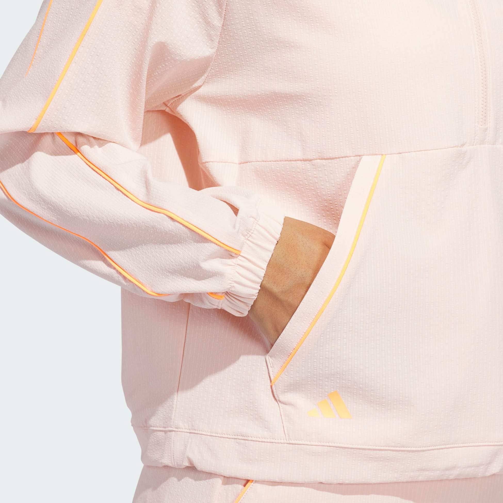 ADIDAS, Adidas Ultimate365 Seersucker Jacka Med Kvartsl&aring;ng Dragkedja