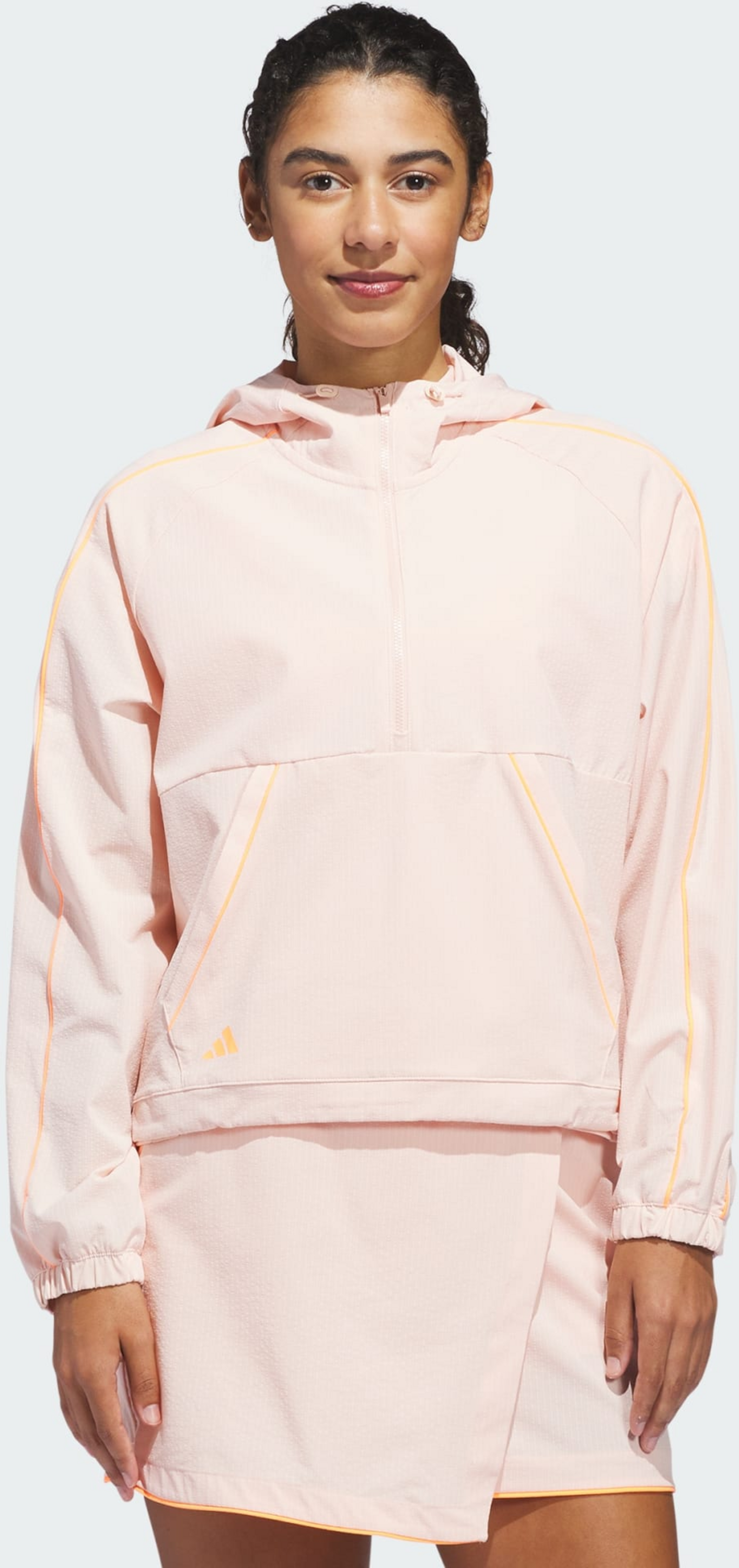 ADIDAS, Adidas Ultimate365 Seersucker Jacka Med Kvartsl&aring;ng Dragkedja