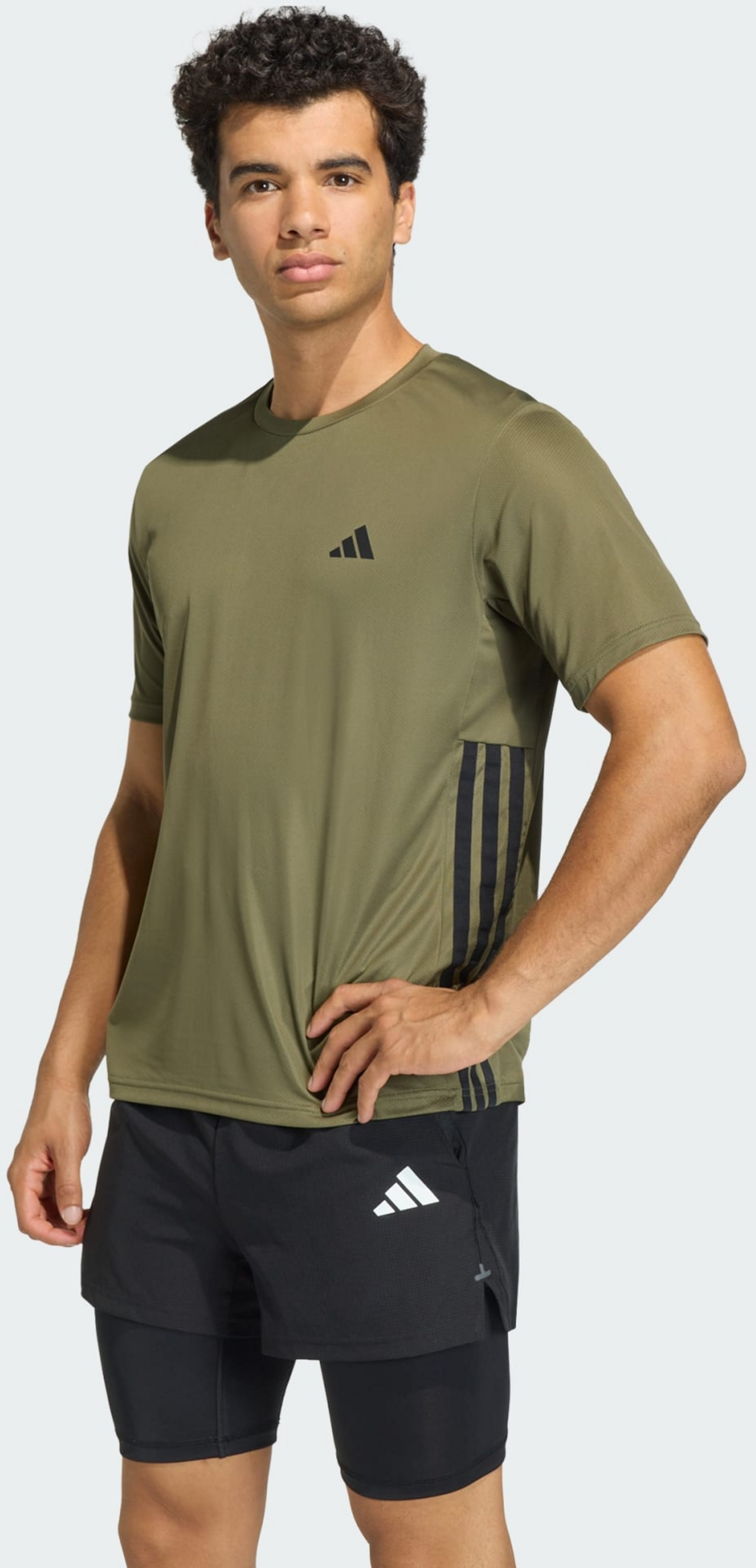 ADIDAS, Adidas Workout Essentials Base 3-stripes T-shirt