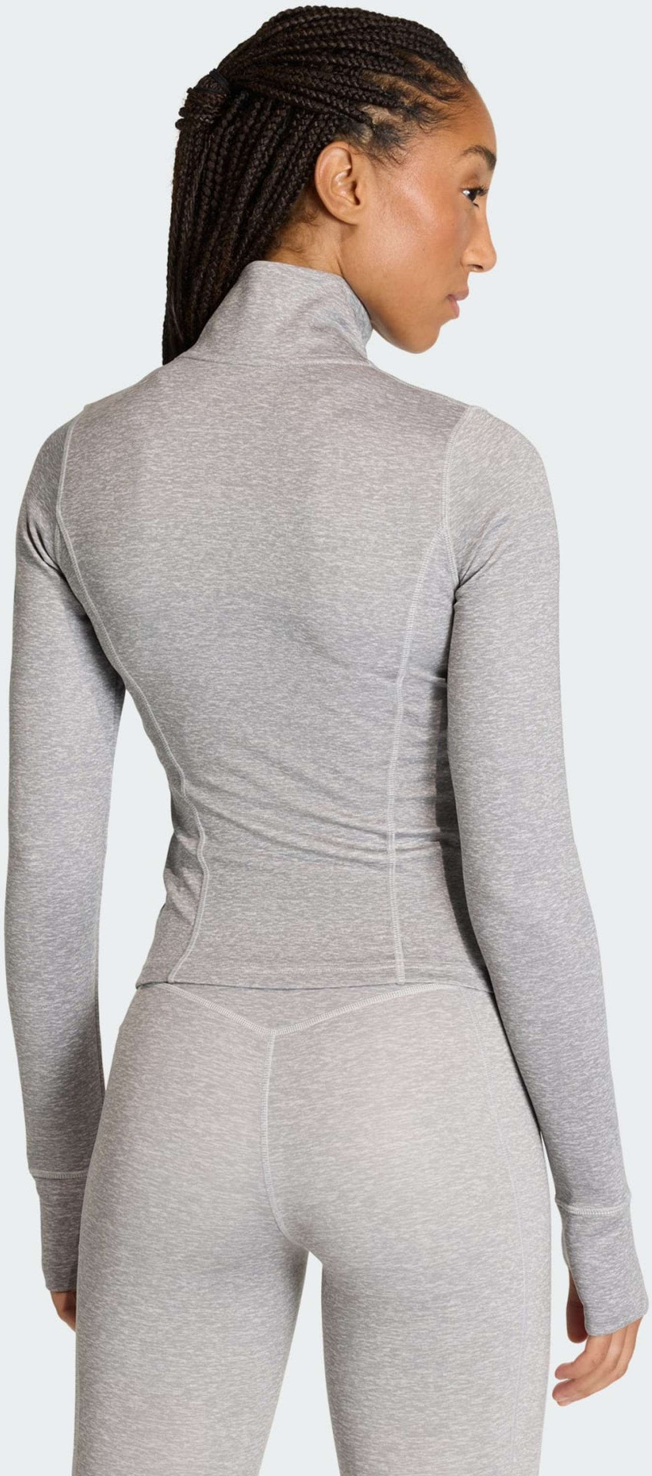 ADIDAS, Adidas Workout Essentials Heather Jacka Med Dragkedja