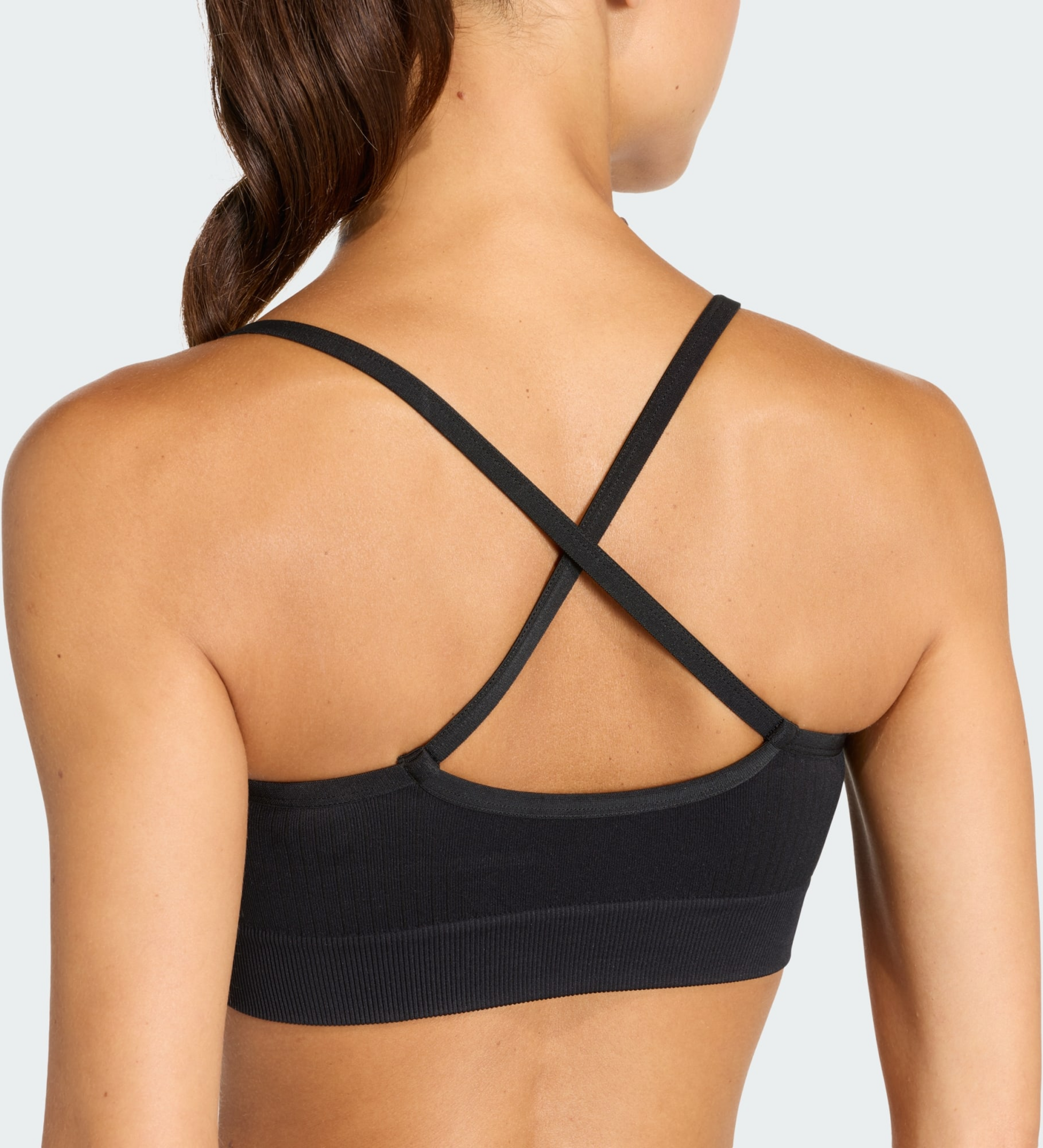 ADIDAS, Adidas Workout Essentials Knit Vadderad Bh Med Lätt Stöd