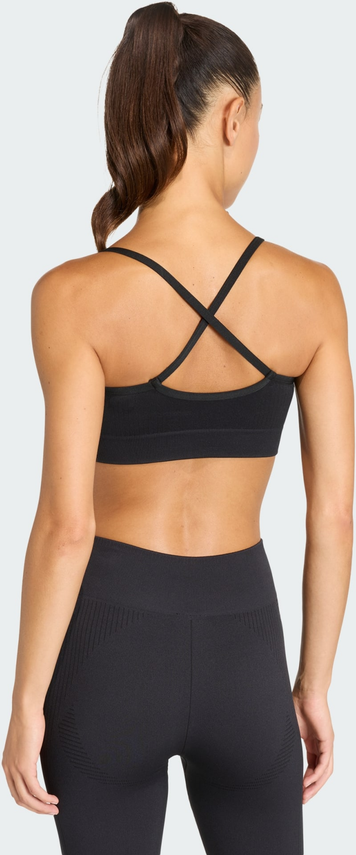 ADIDAS, Adidas Workout Essentials Knit Vadderad Bh Med Lätt Stöd