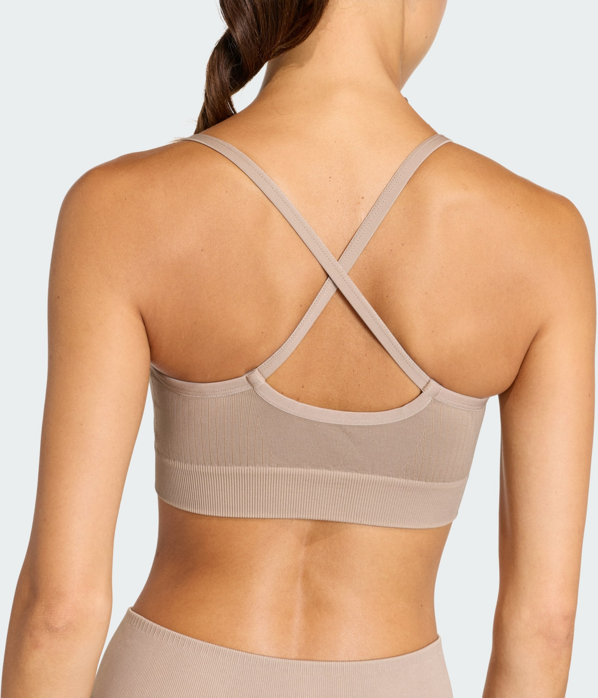 ADIDAS, Adidas Workout Essentials Knit Vadderad Bh Med Lätt Stöd