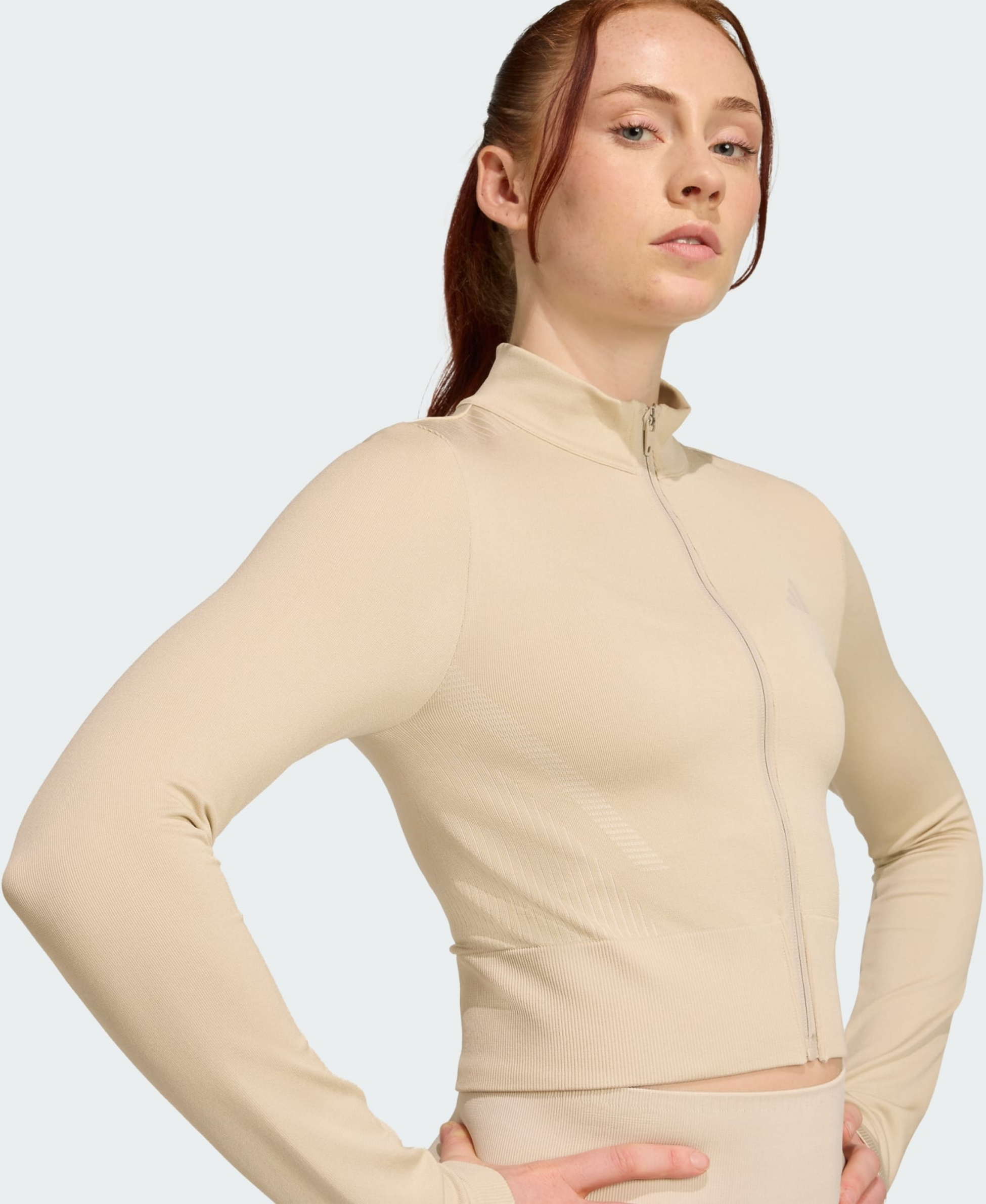 ADIDAS, Adidas Workout Essentials Stickad Jacka Med Hel Dragkedja