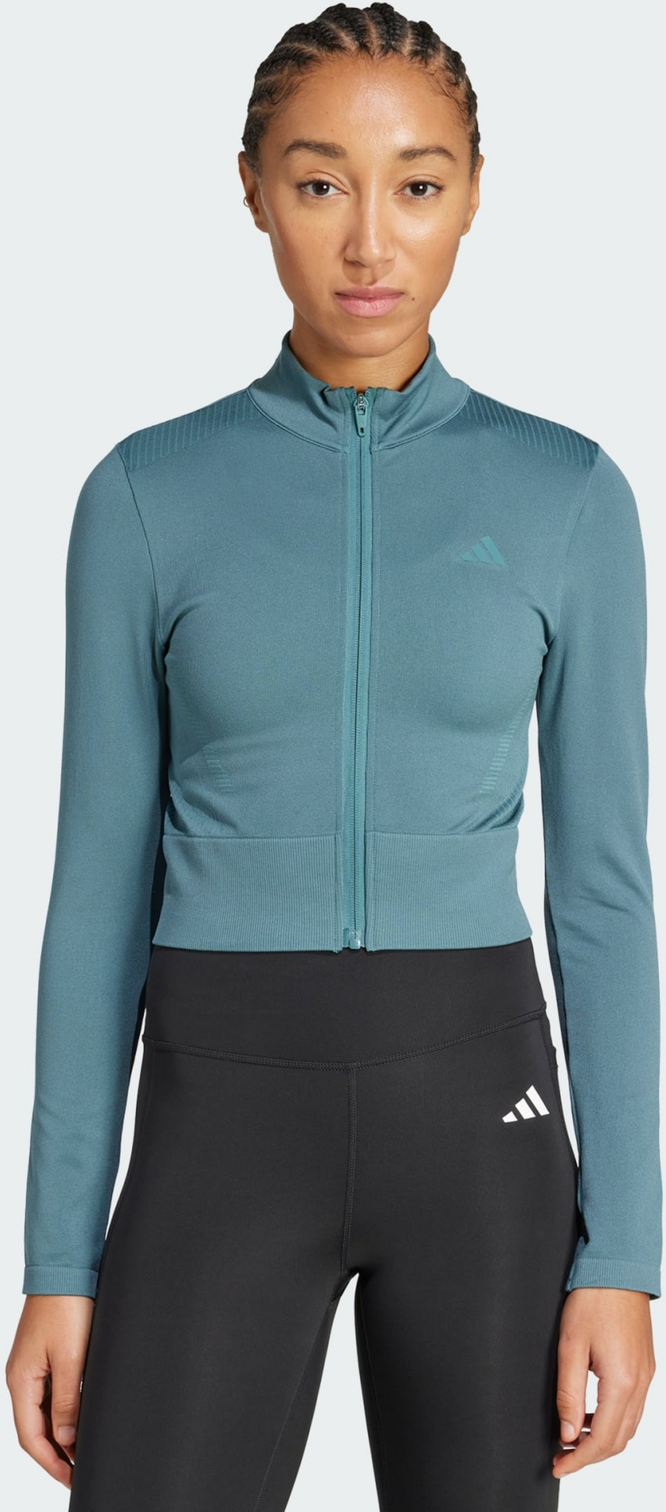 ADIDAS, Adidas Workout Essentials Stickad Jacka Med Hel Dragkedja