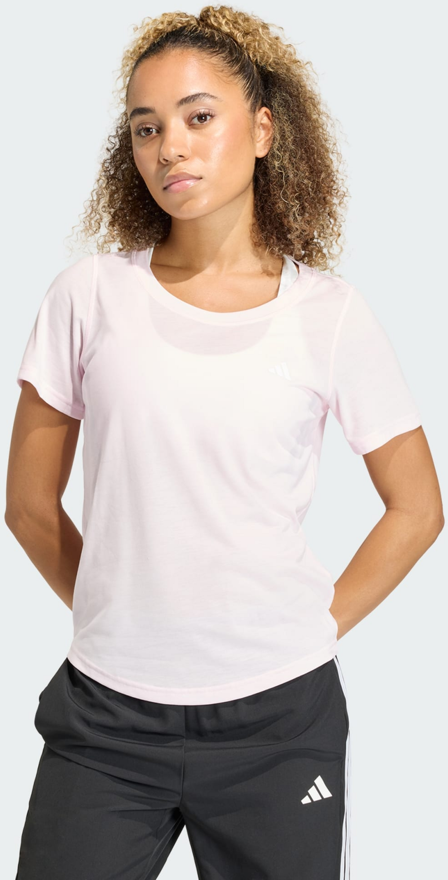 ADIDAS, Adidas Workout Essentials T-shirt Med Djup Urringning