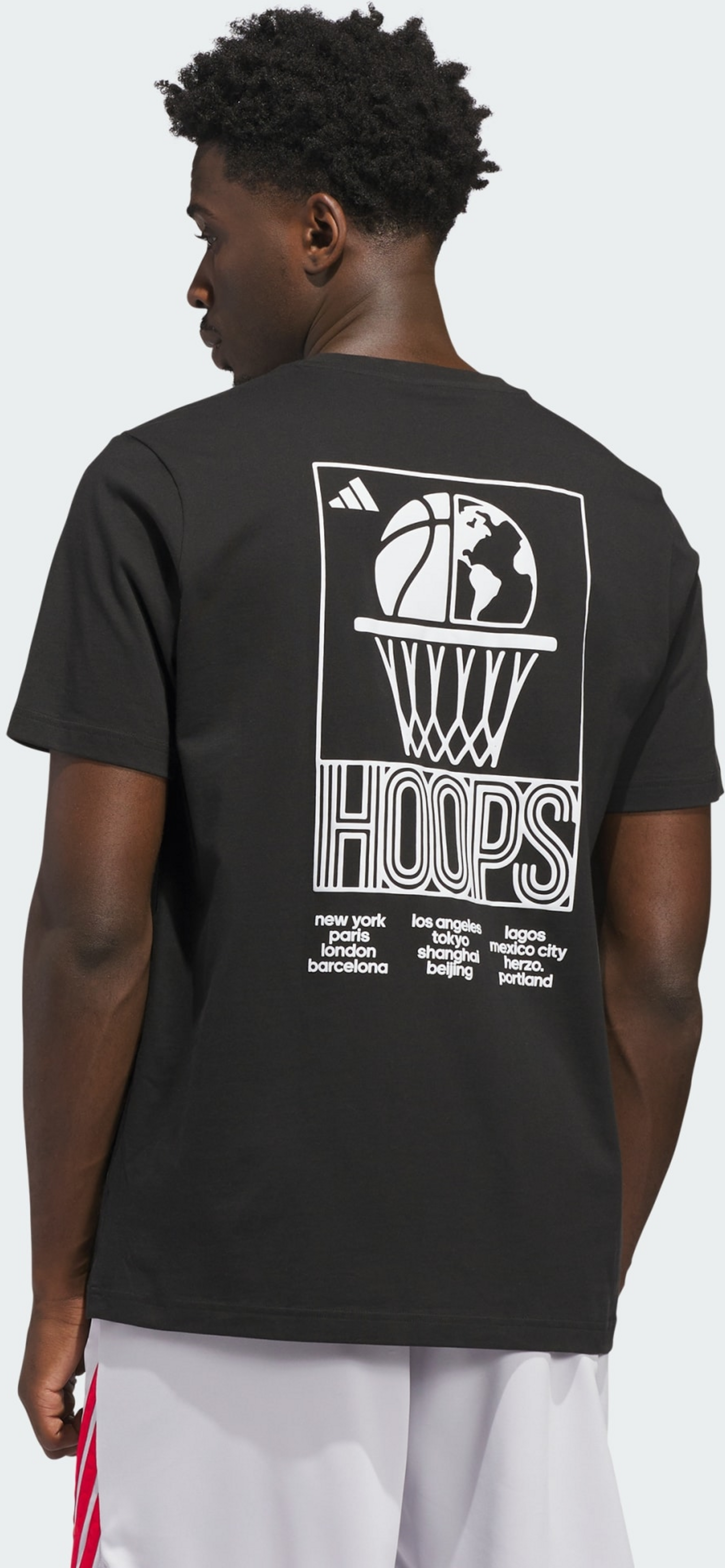 ADIDAS, Adidas World Wide Hoops Graphic T-shirt