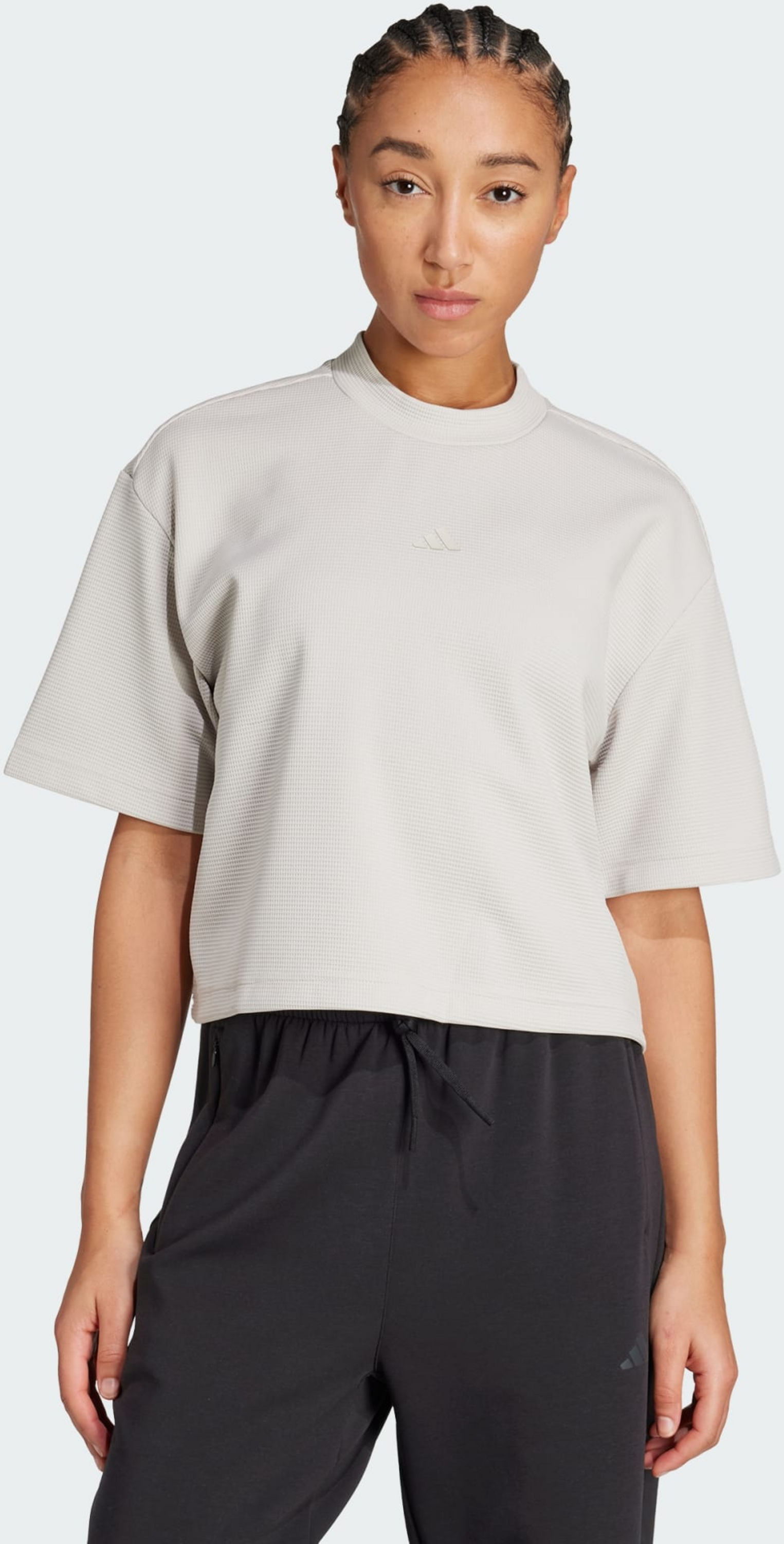 ADIDAS, Adidas Yoga Motion Våffelstickad T-shirt