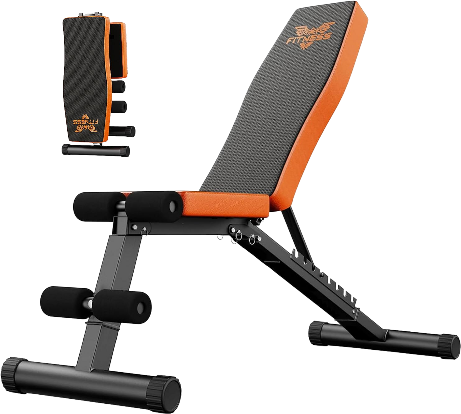 HOMEFITNESSCODE, Adjustable 7-in-1 Weight Bench &ndash; Foldable And Heavy Duty