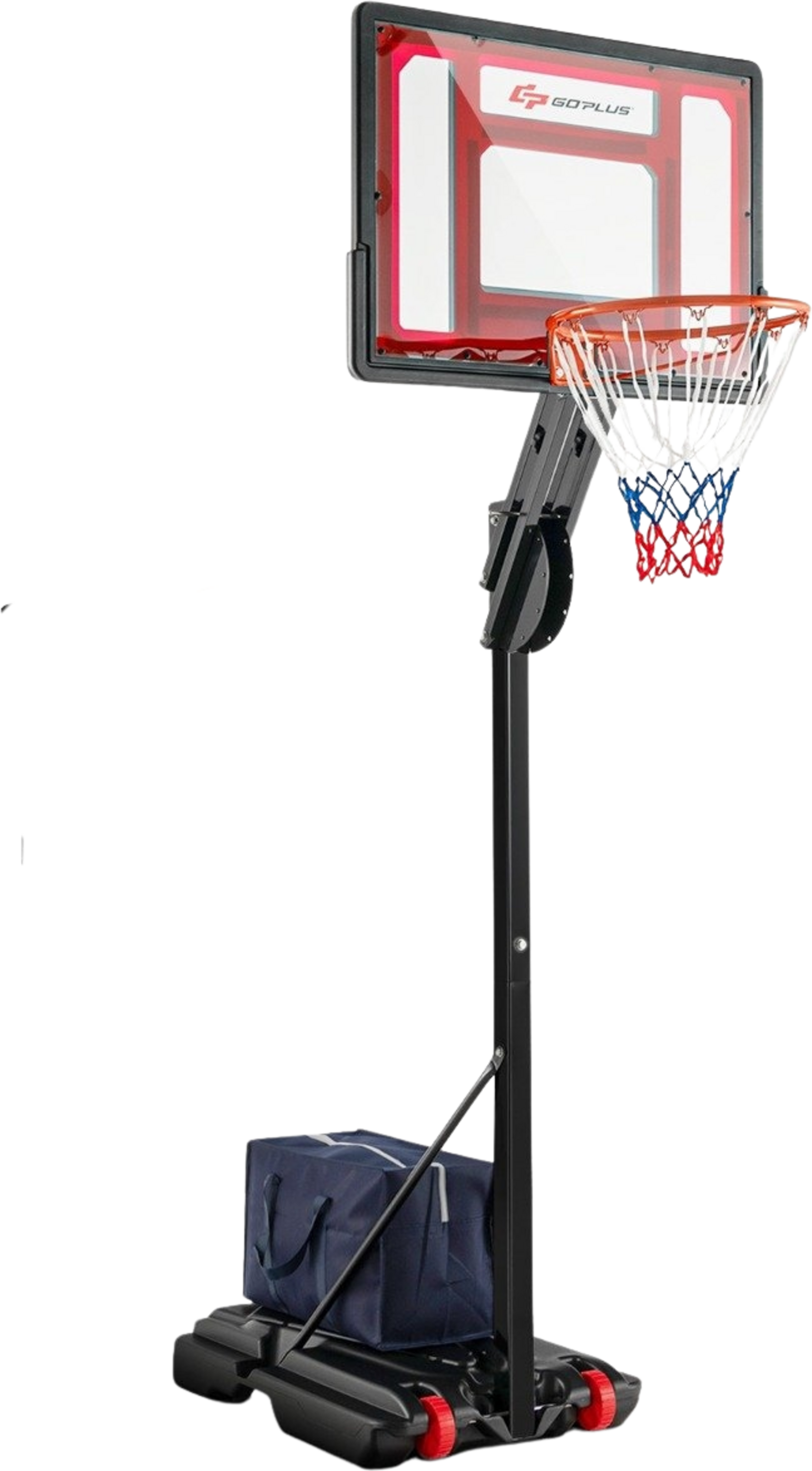 NORTHIX, Adjustable Basketball Hoop With Stand  Wheels, 105-260 Cm