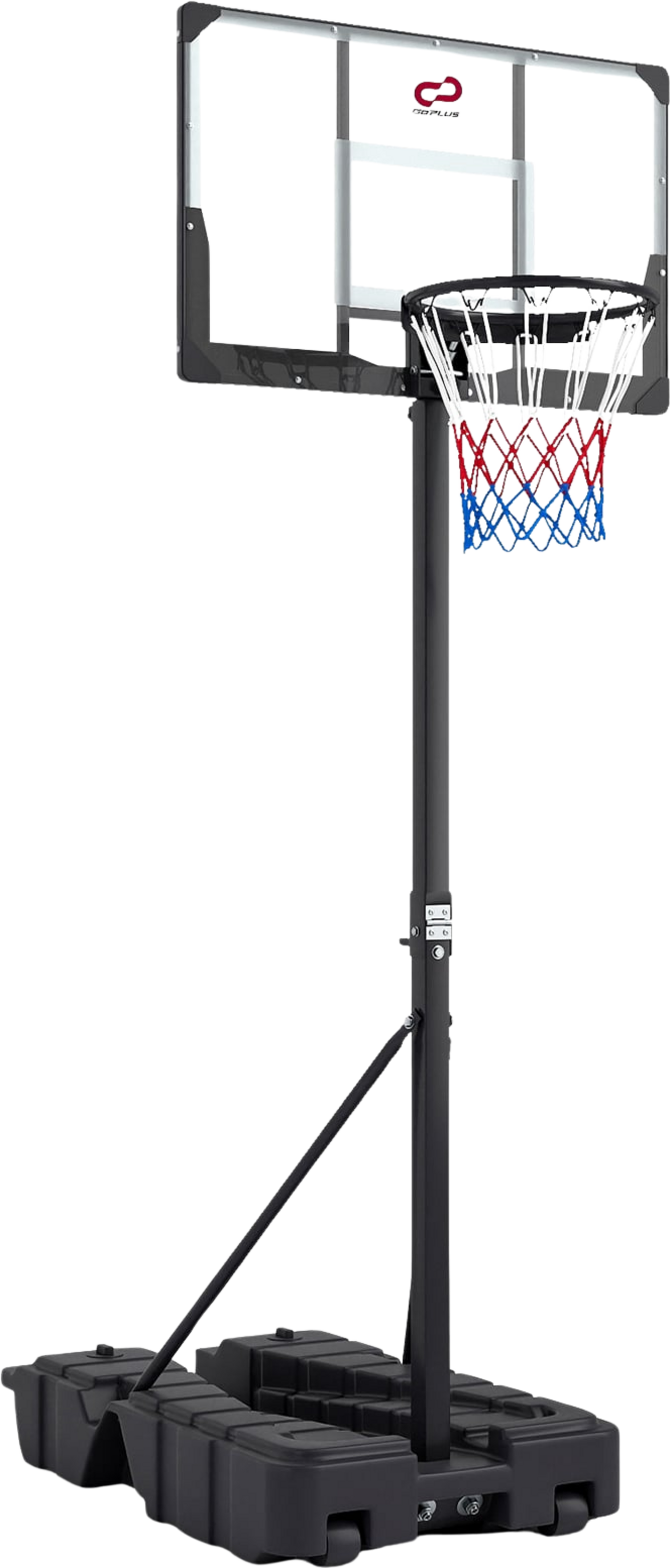 NORTHIX, Adjustable Basketball Hoop With Wheels  Storage