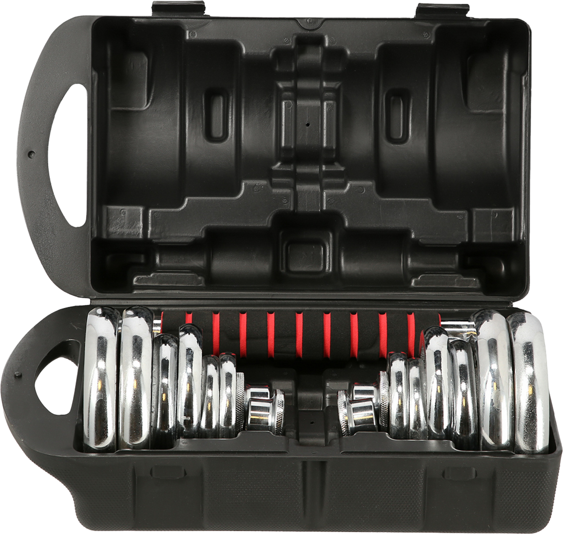 NORTHIX, Adjustable Chrome Dumbbells With Case, 20kg Set