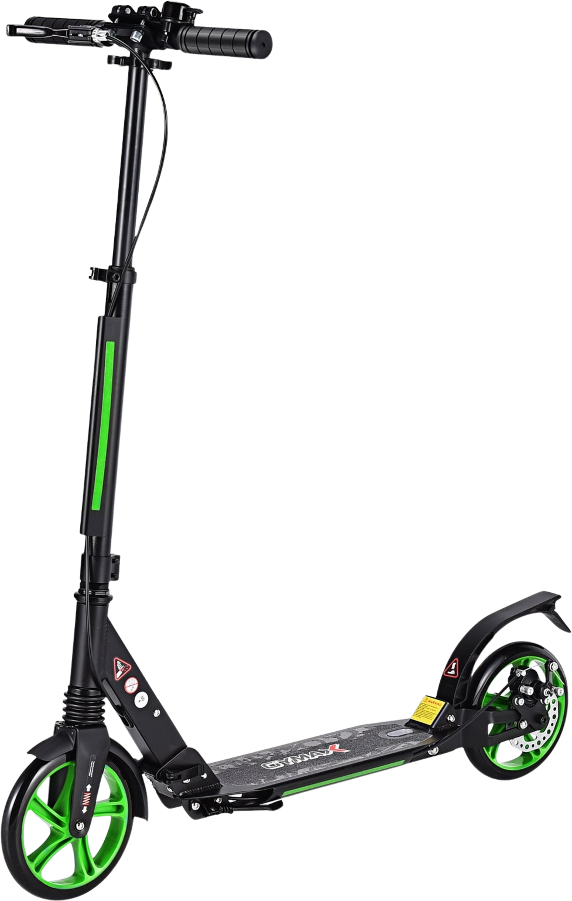 NORTHIX, Adjustable Height Kids Scooter, Foldable, Black/green Wheels