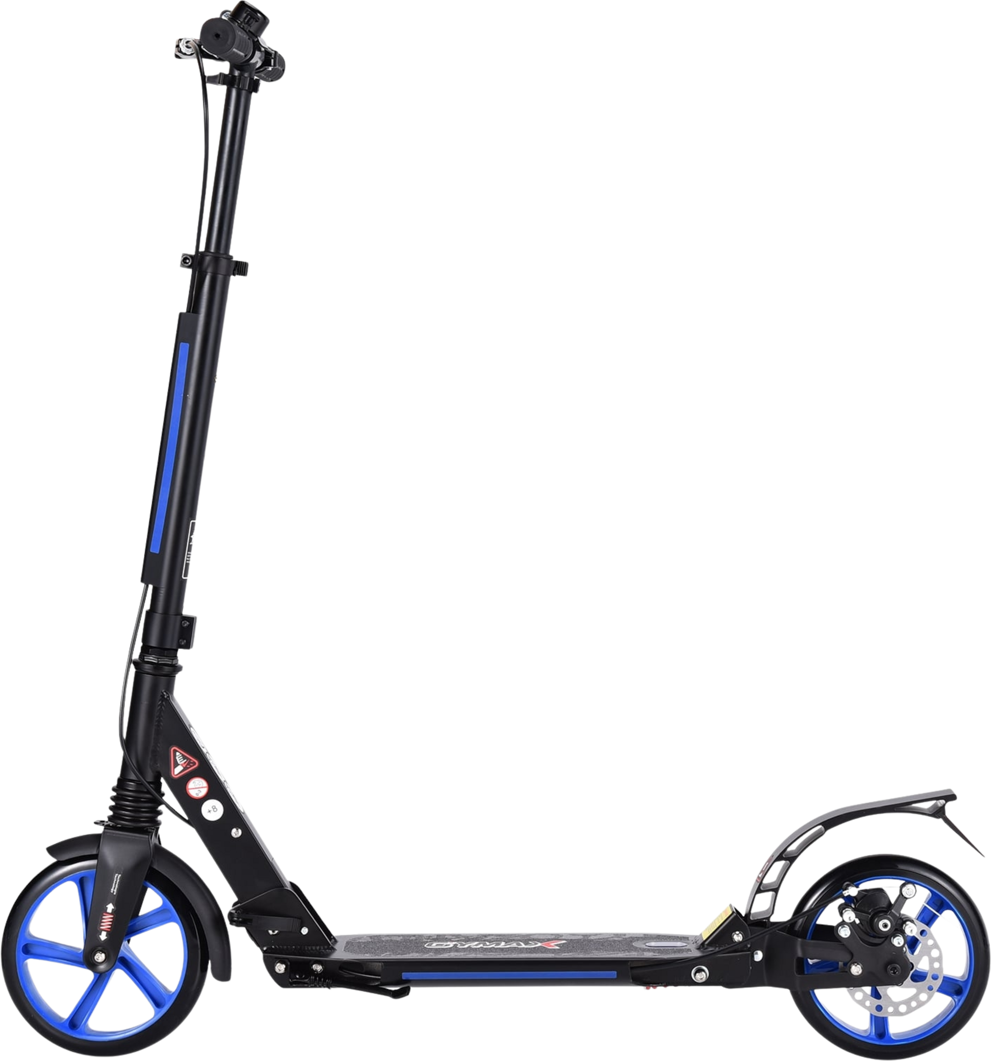 NORTHIX, Adjustable Kids Scooter, Foldable, Black  Blue Wheels