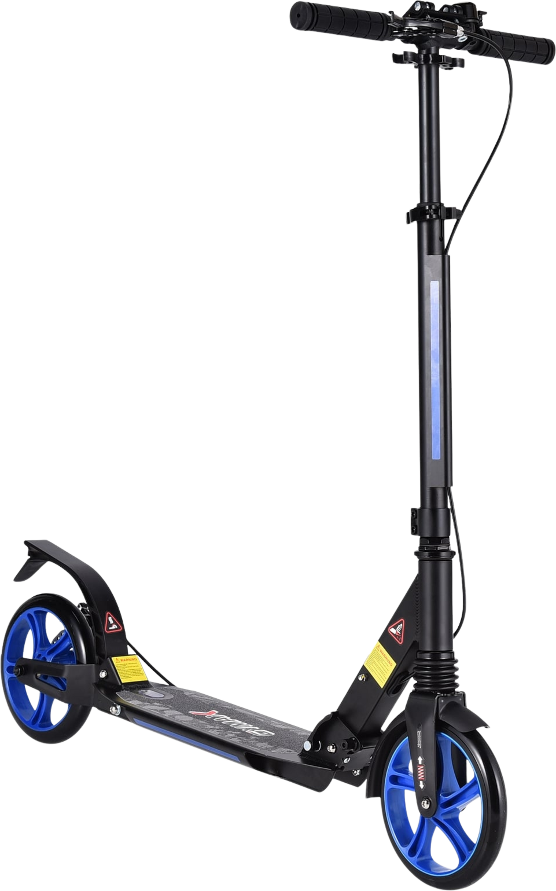 NORTHIX, Adjustable Kids Scooter, Foldable, Black  Blue Wheels