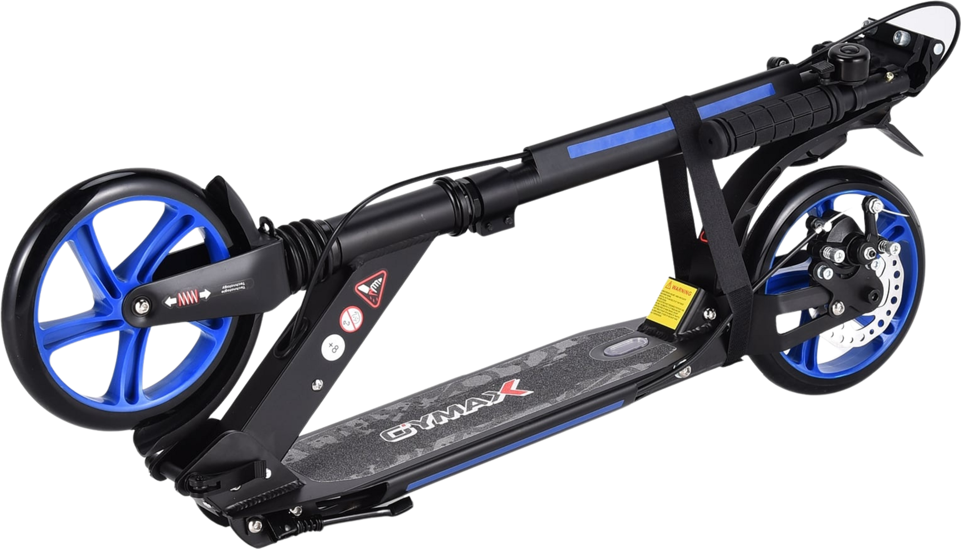 NORTHIX, Adjustable Kids Scooter, Foldable, Black  Blue Wheels