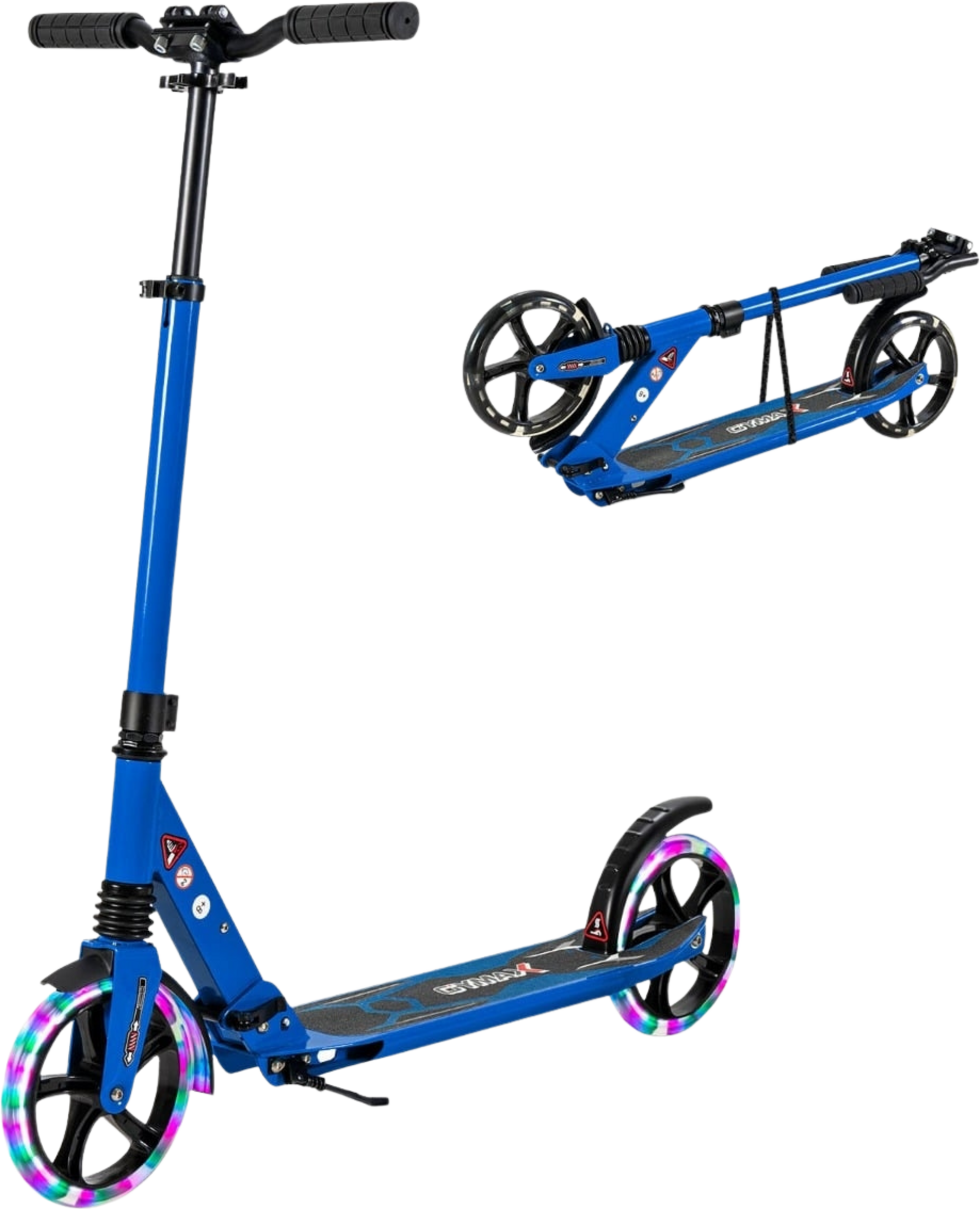 NORTHIX, Adjustable Kids Scooter With Led Wheels, Foldable, Blue