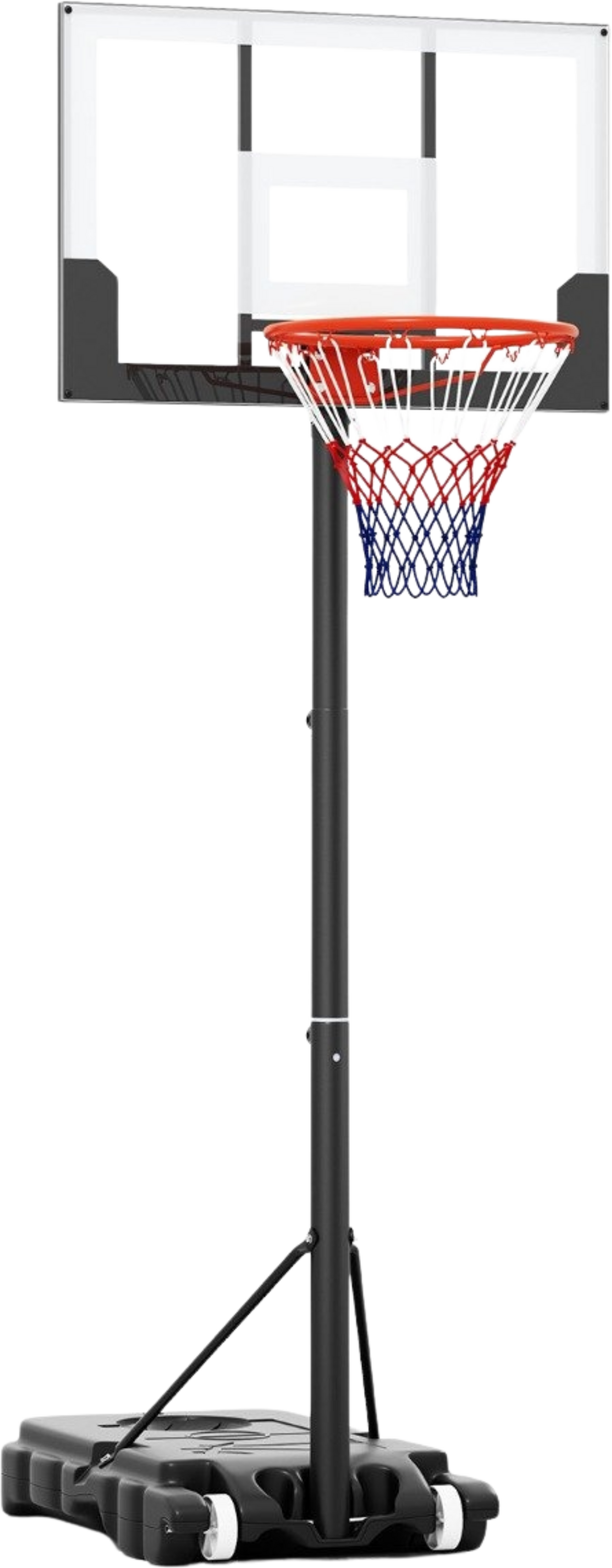 NORTHIX, Adjustable Outdoor Basketball Hoop, 100-212cm Height Range