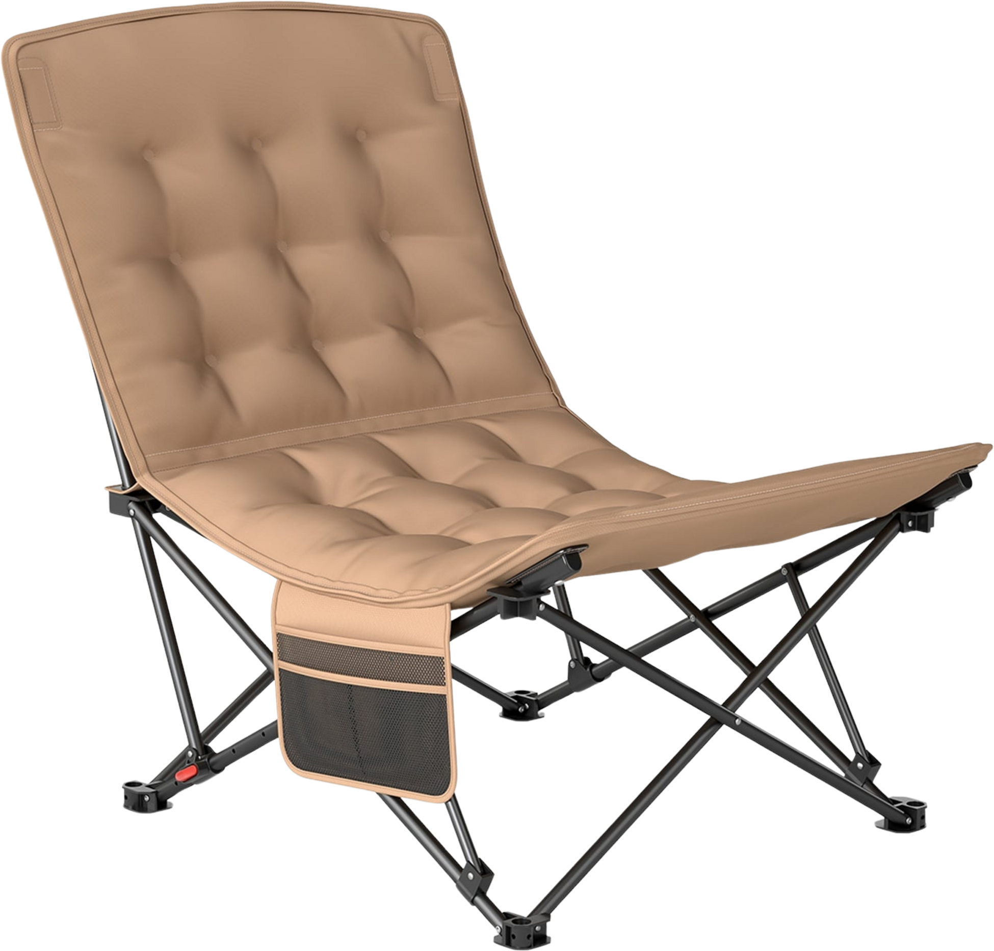 NORTHIX, Adjustable Reclining Camping Chair, 225kg Capacity, Khaki
