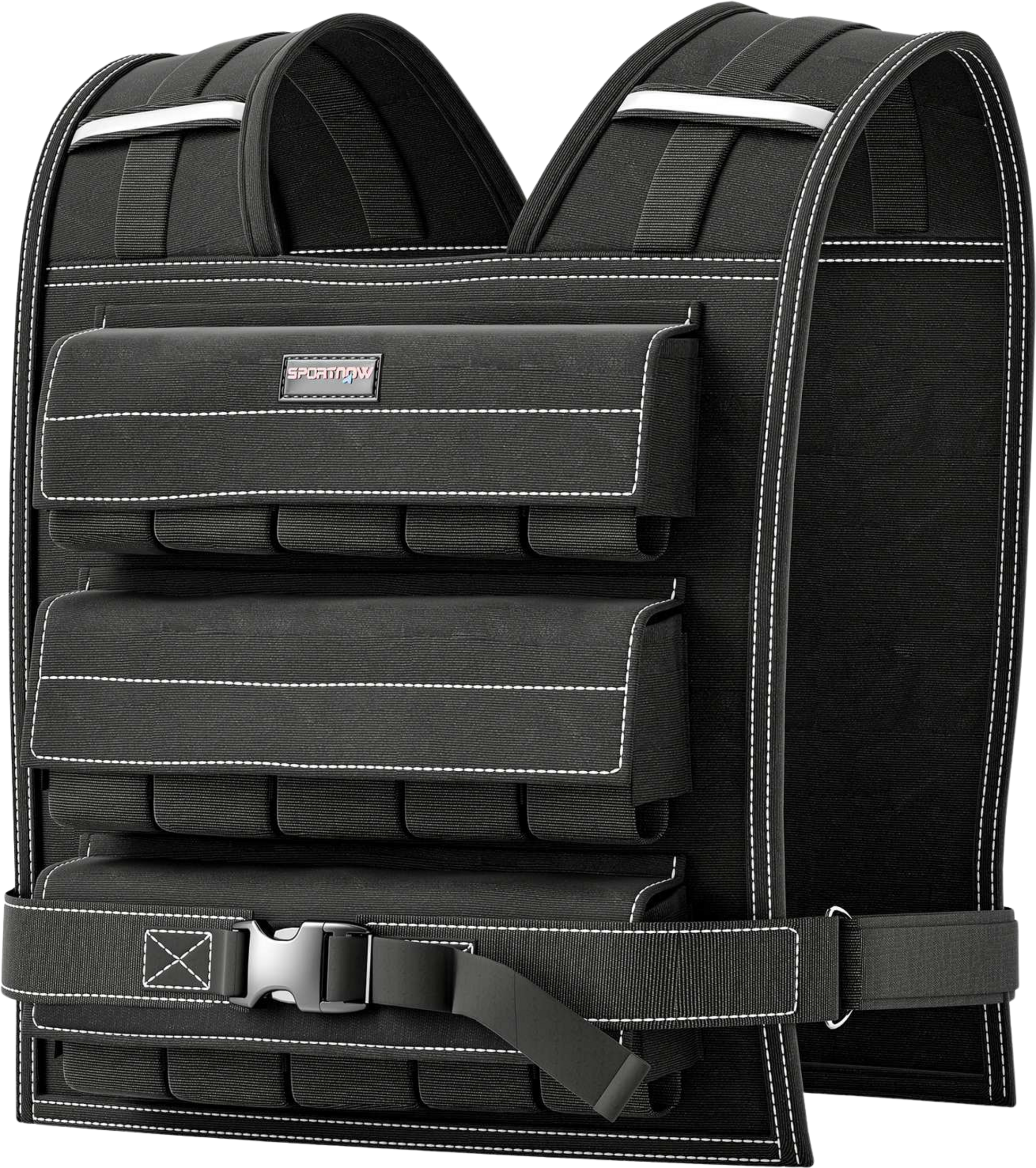 NORTHIX, Adjustable Weight Vest 20kg With Reflective Strips, Training Vest, Running Vest For Weightlifting, R