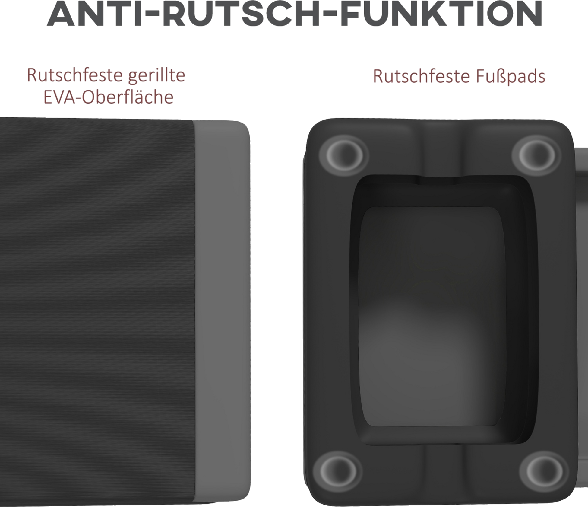 NORTHIX, Aerobic Stepper, 10.5/15.5/20.5cm Height Adjustable Stepping Board, Non-slip, For Home, Gym, Office,