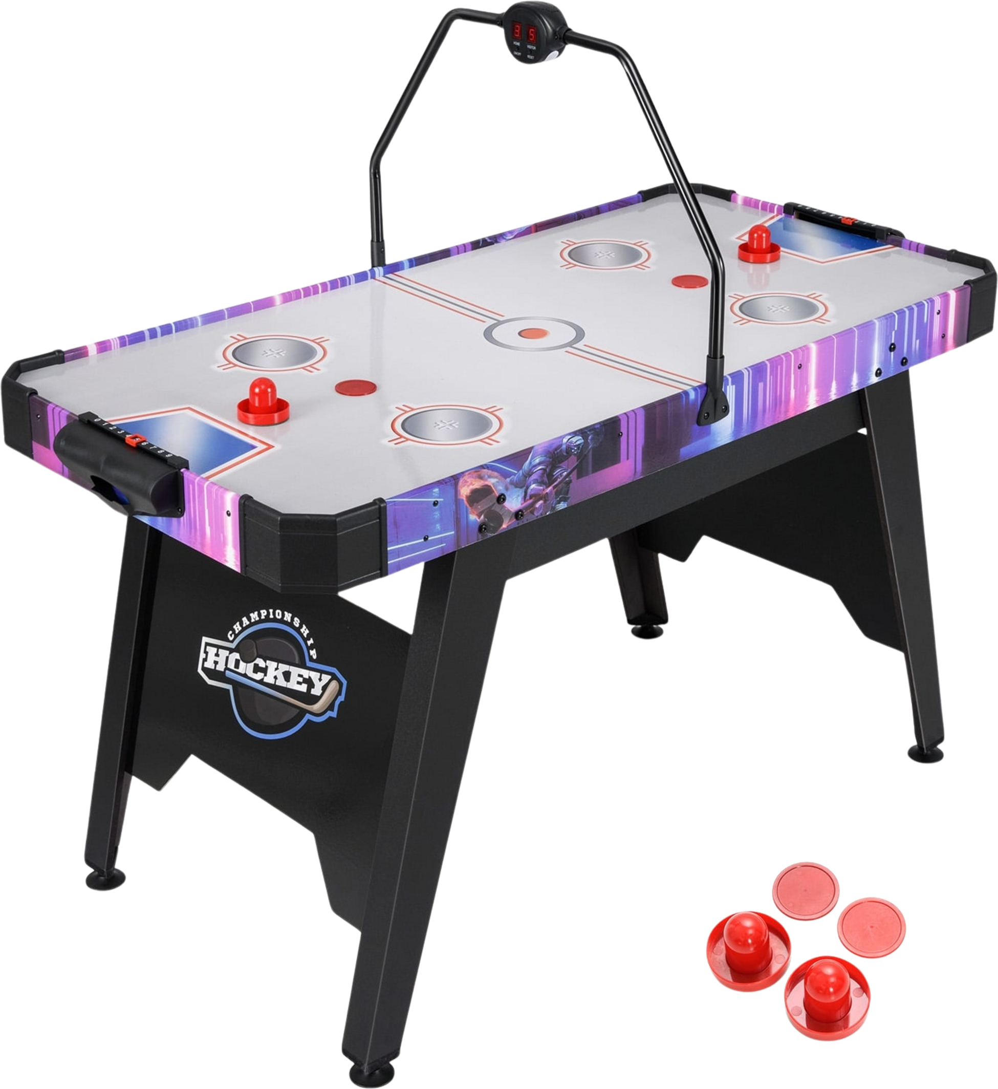 NORTHIX, Air Hockey Table, 144 Cm, Led Display, Powerful Motor
