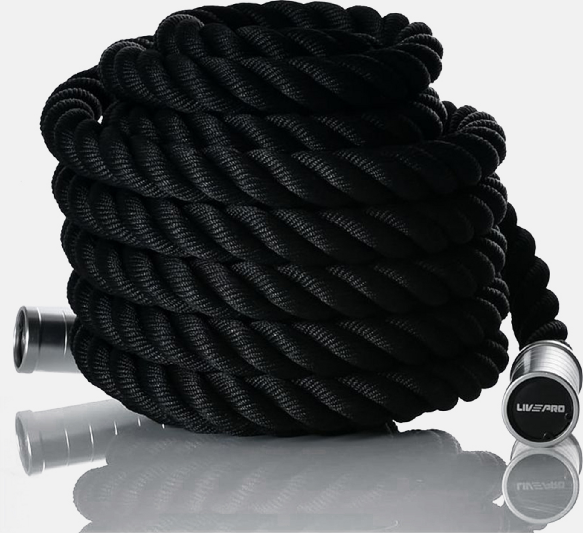 LIVEPRO, Aluminium Handle Battle Rope (3,8cm X 16,5m)