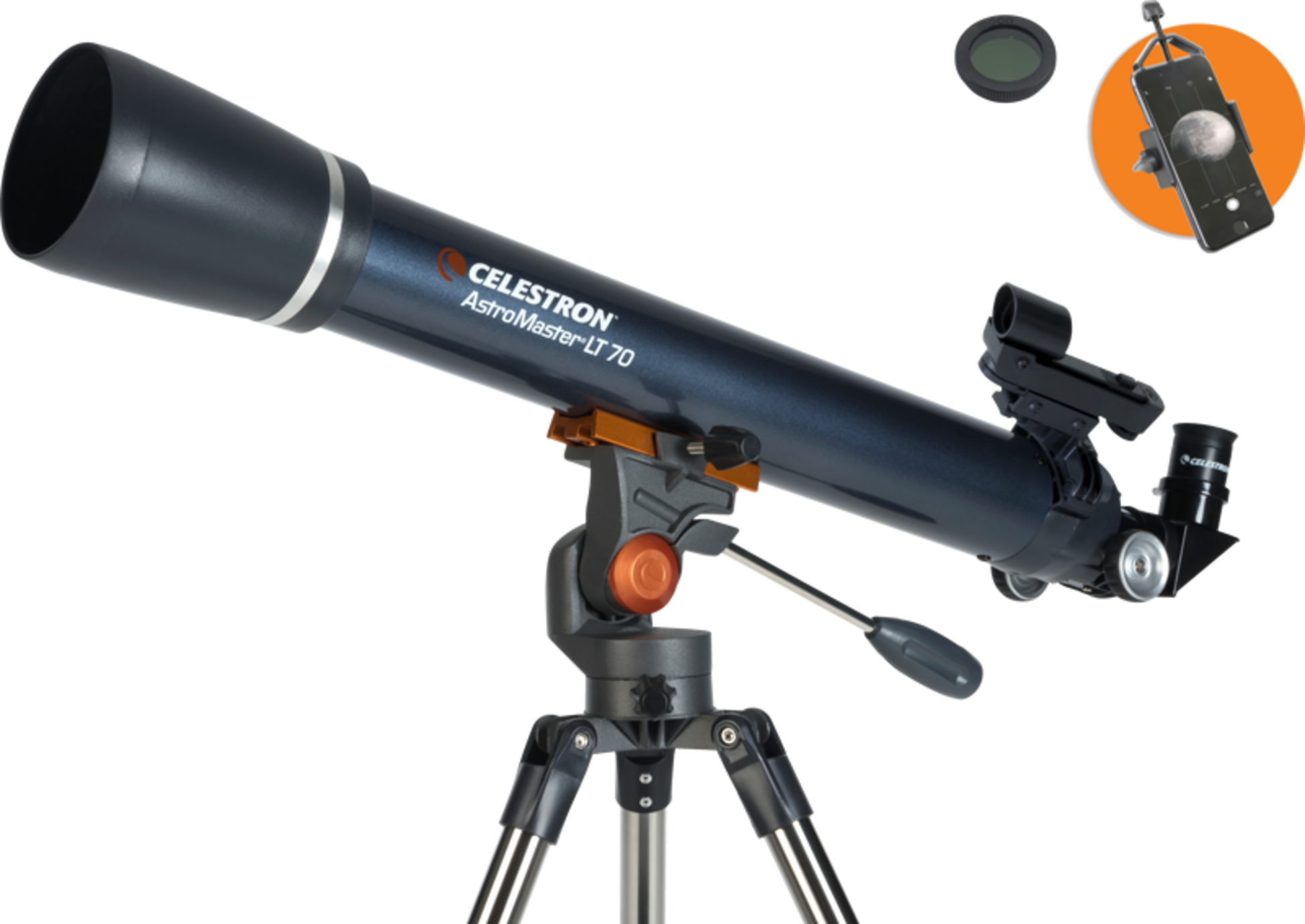 CELESTRON, Astromaster Lt 70az Med Mobiladapter Och Månfilter