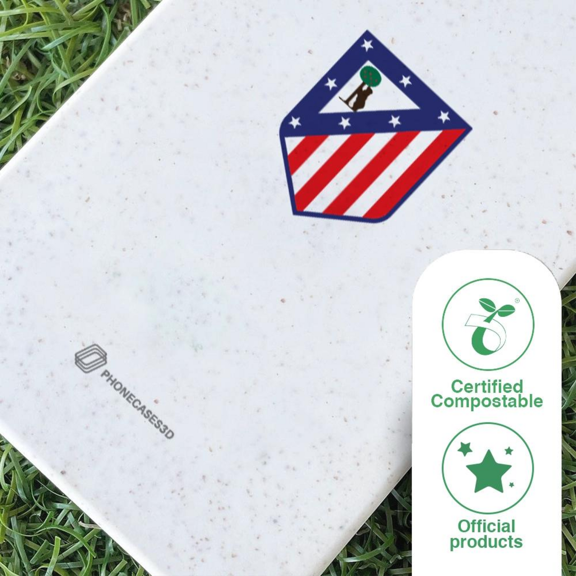 PHONECASES3D, Atletico Madrid Official Compostable Phone Case Crest Standard