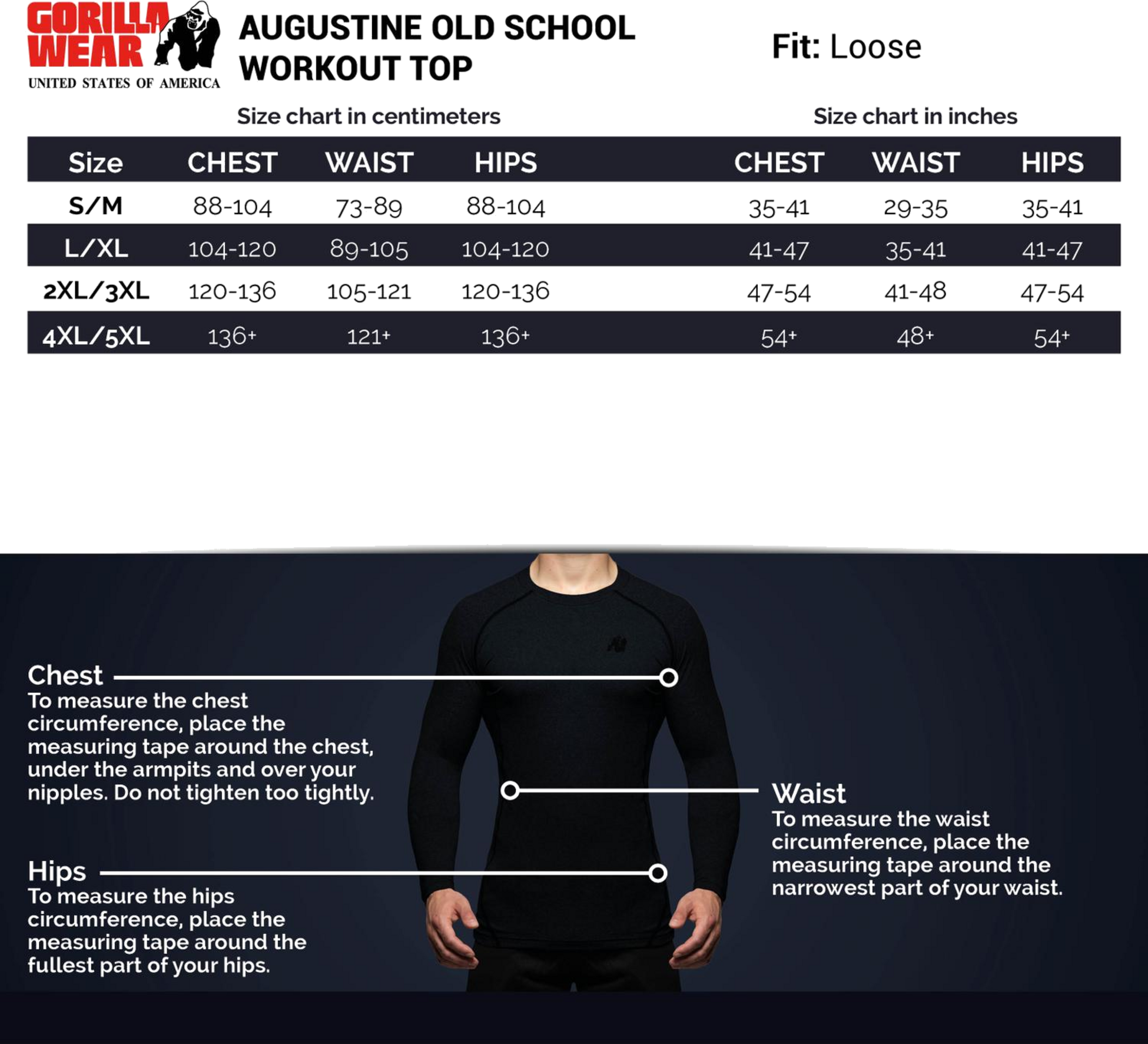 GORILLA WEAR, Augustine Old School Work Out Top