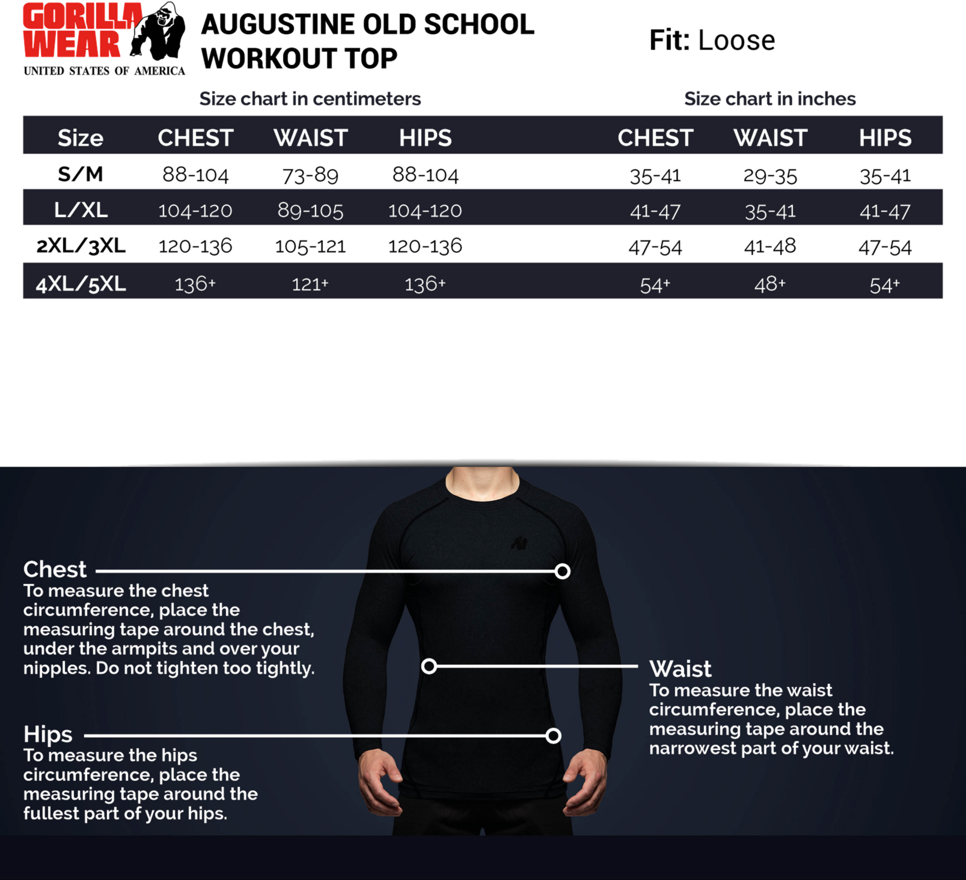 GORILLA WEAR, Augustine Old School Work Out Top