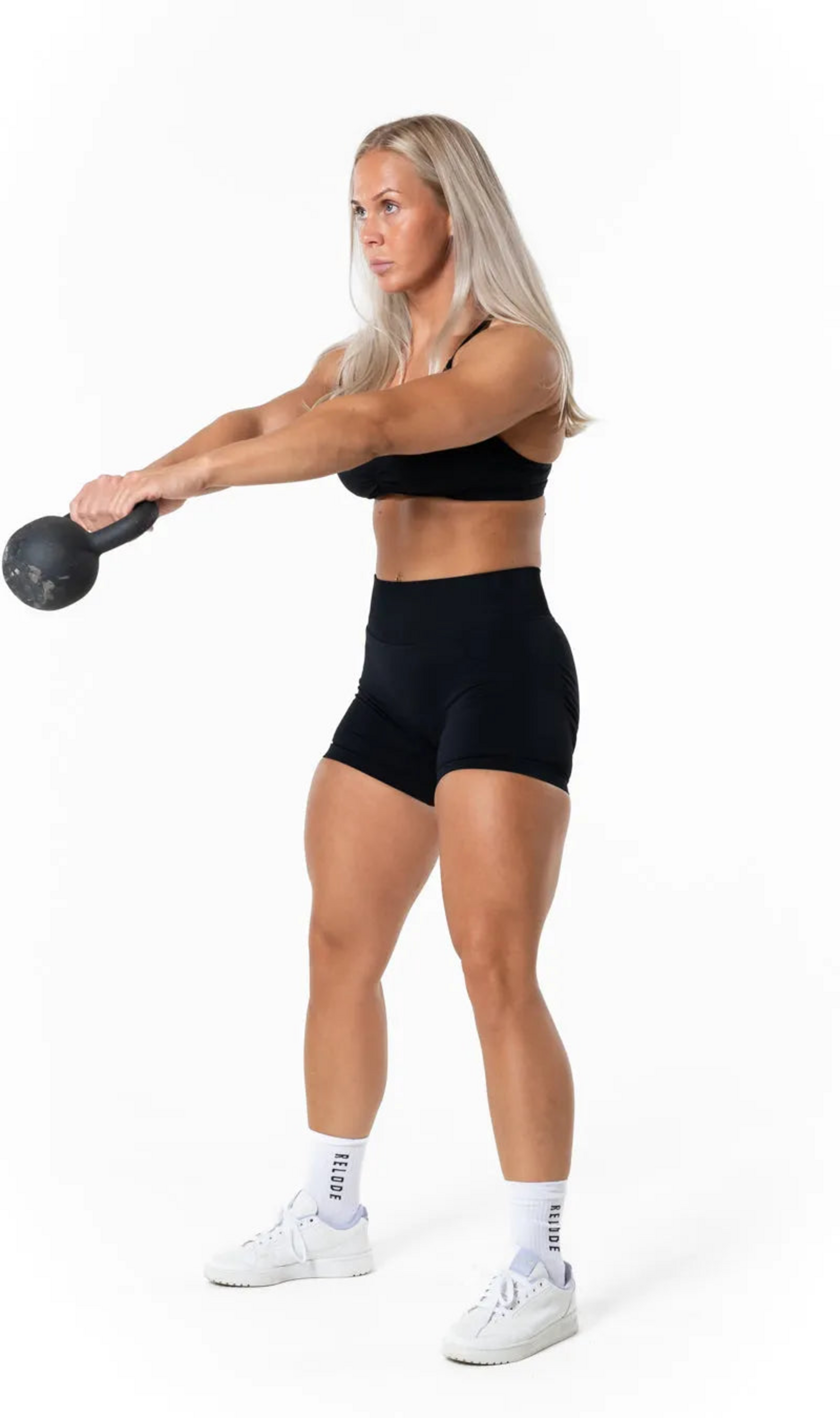 RELODE, Aura Seamless Scrunch Shorts - Black