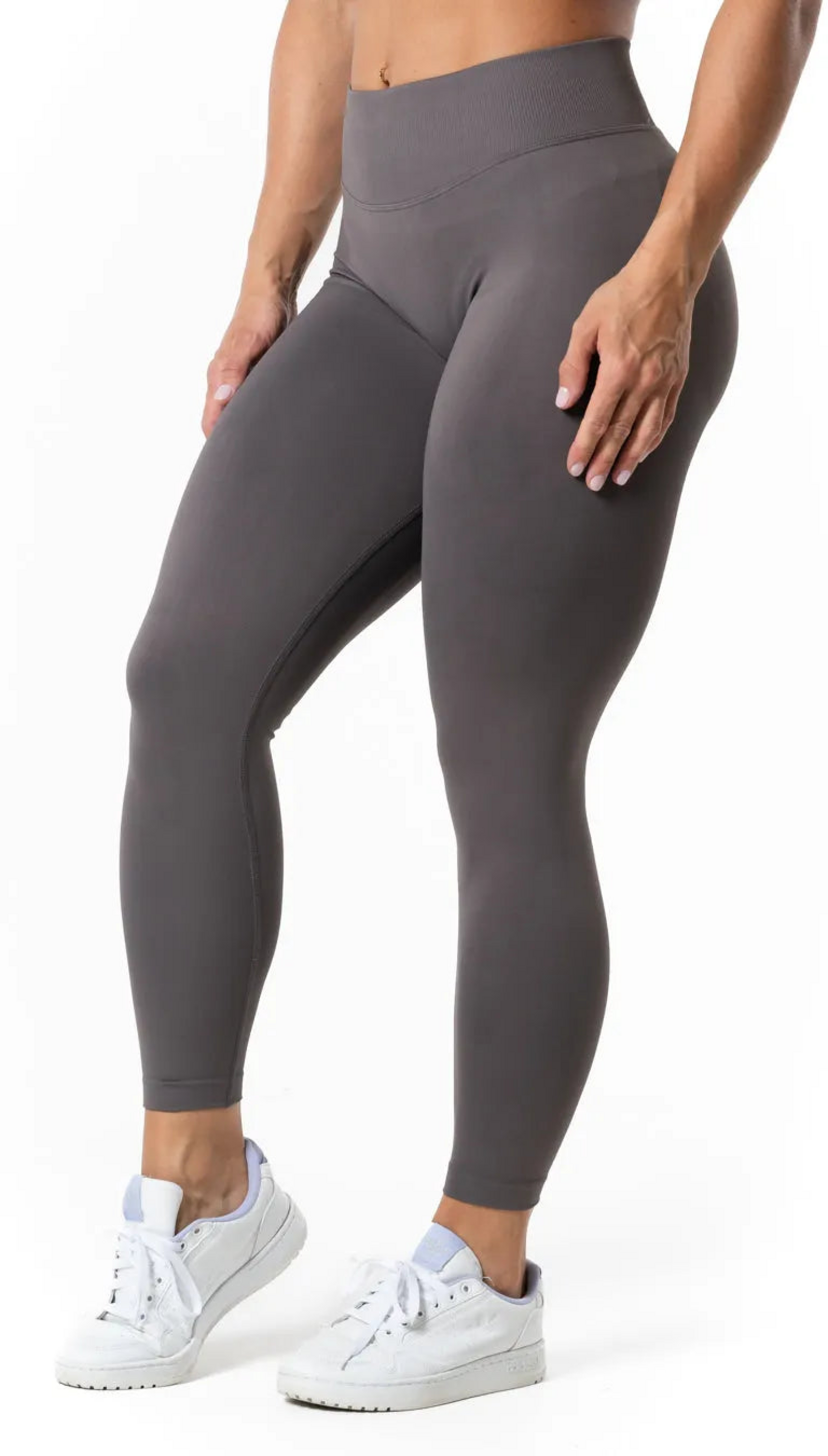 RELODE, Aura Seamless Scrunch Tights - Earth Grey