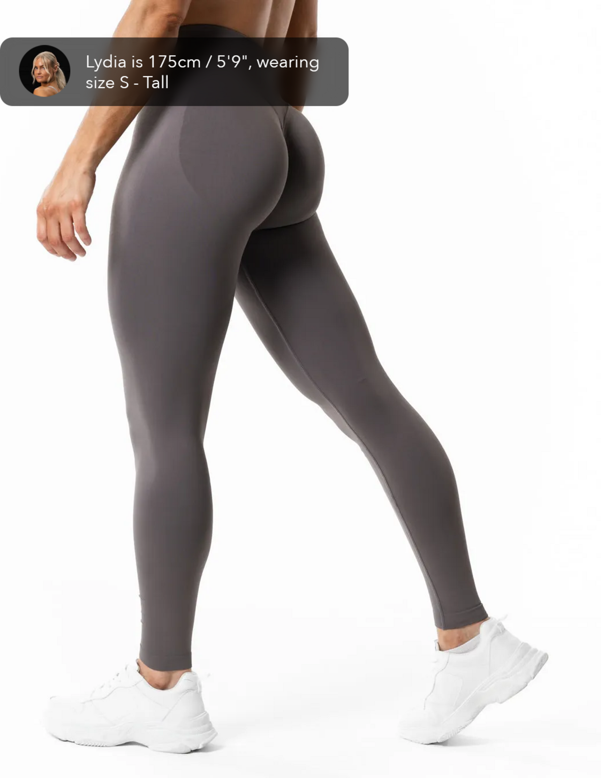 RELODE, Aura Seamless Scrunch Tights - Earth Grey