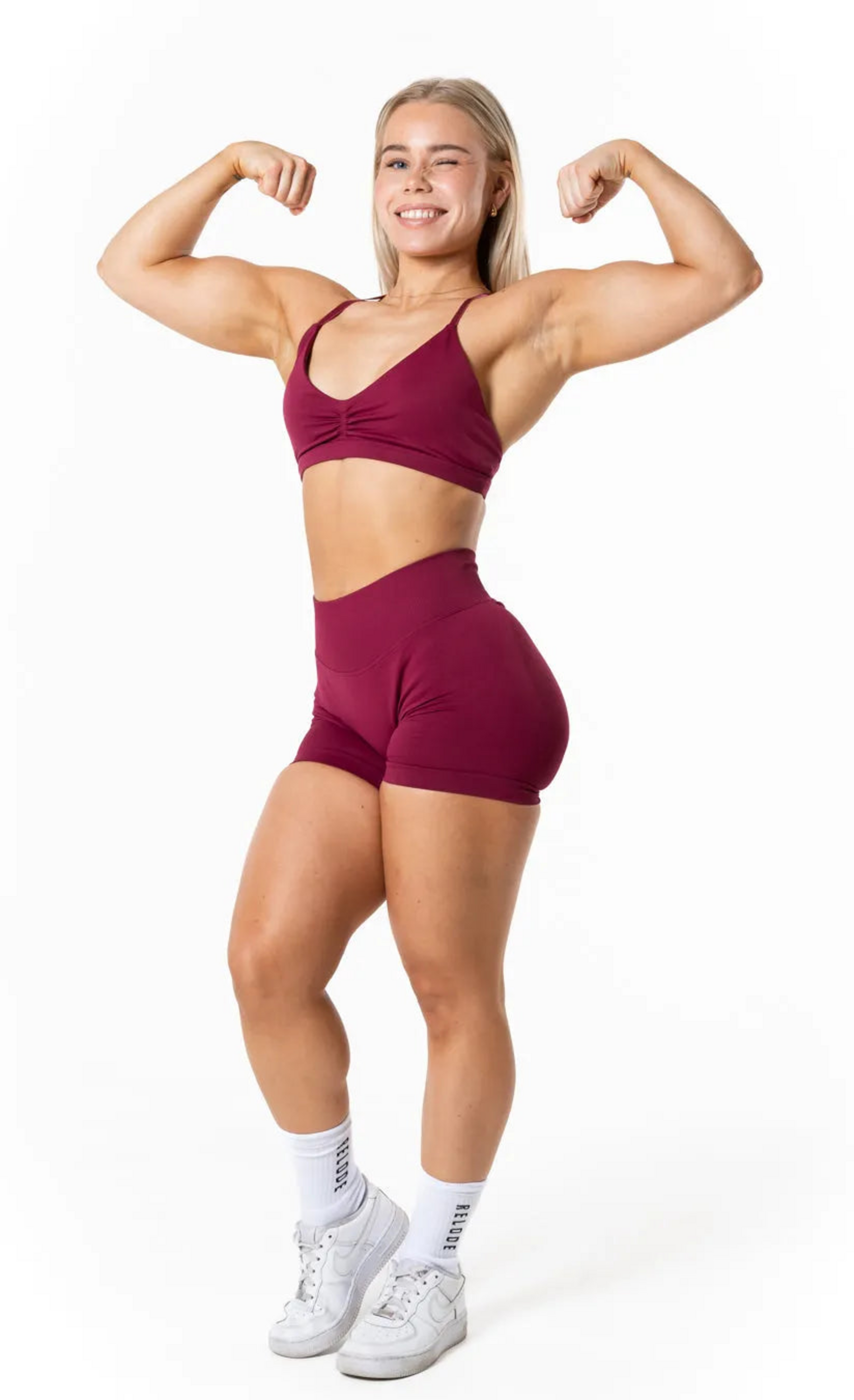 RELODE, Aura Seamless Sports Bra - Cherry