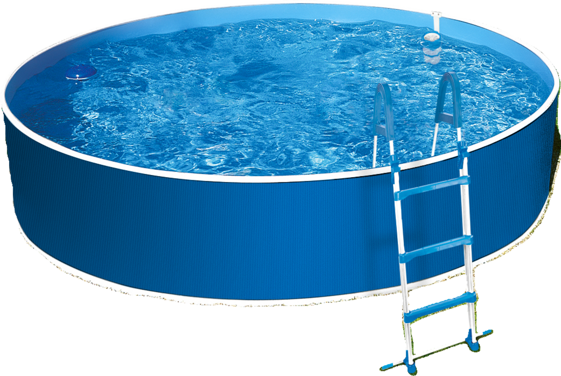 AZURO, Azuro 240 - 2.4 X 0.9m, Blue / White - With Skimfilter 2000, Without Holes