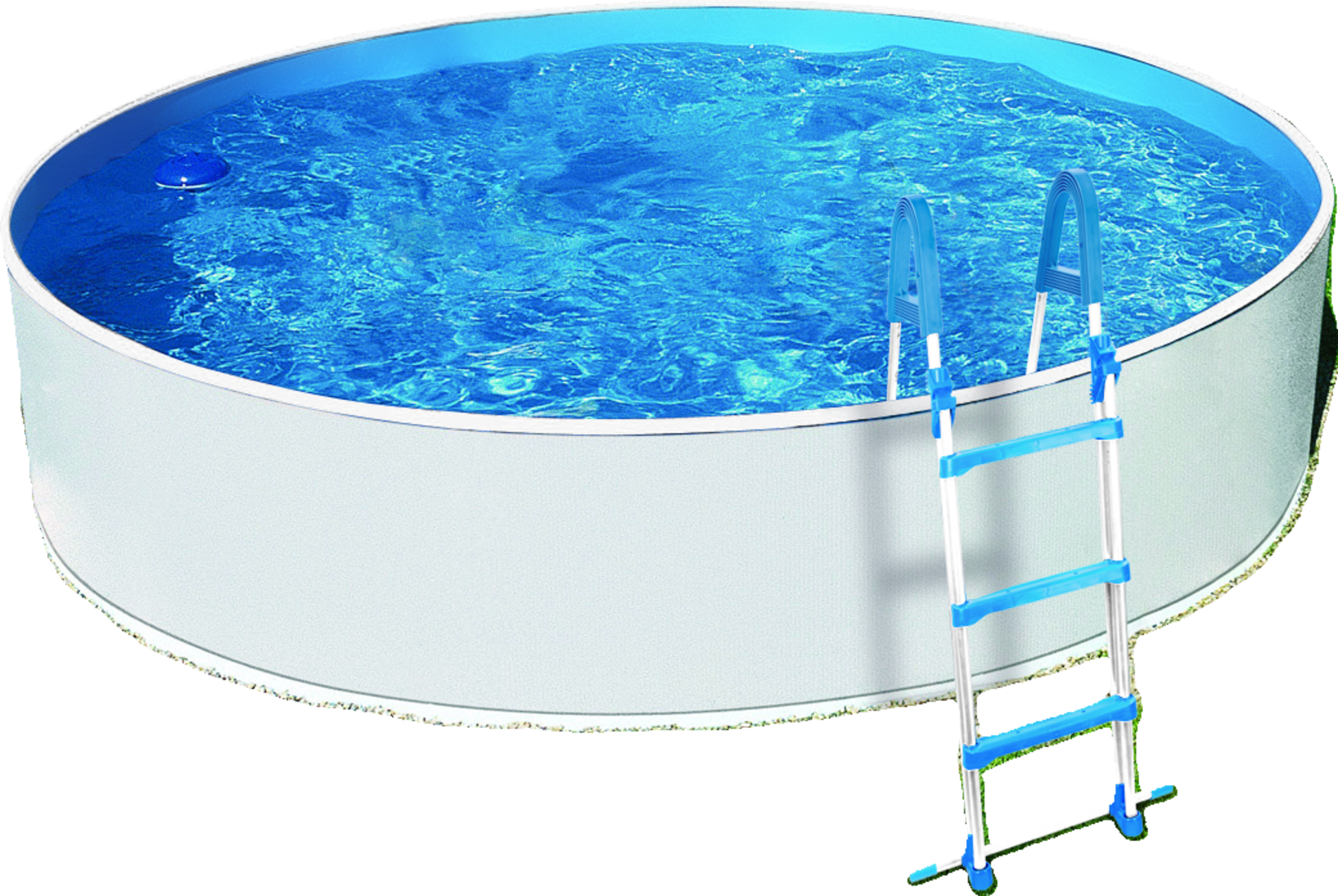 AZURO, Azuro 240 - 2.4 X 0.9m, Blue / White - With Skimfilter 2000, Without Holes