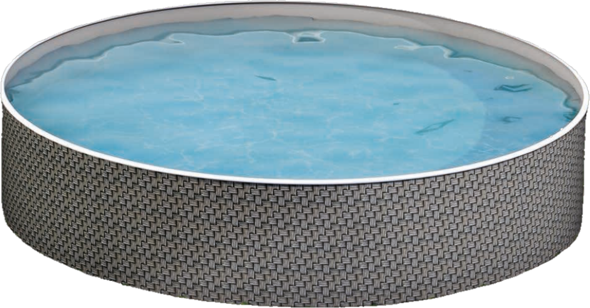 AZURO, Azuro 3.6 X 1.2m, Rattan - Without Ladder And Filter, With Off-axis Holes